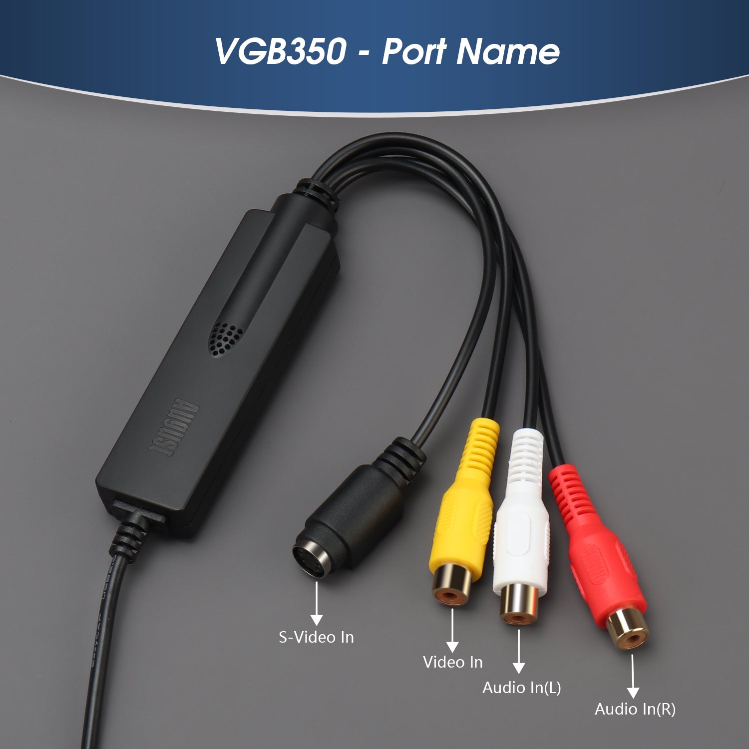 Refurbished VGB350 VHS to Digital Video Capture Card for Windows PC - Convert Hi8, SECAM, DVD to Digital Format - Perfect for Home Movies, Archiving & Video Editing