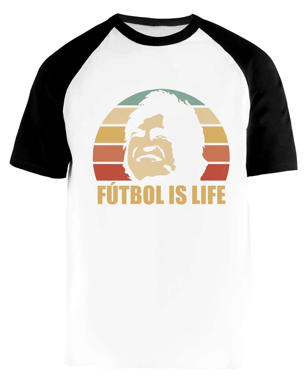 Futbol Is Life White Baseball T-Shirt - Unisex Short Sleeve Crew Neck Tee for Men & Women | Perfect for Soccer Fans, Casual Wear & Sports Events
