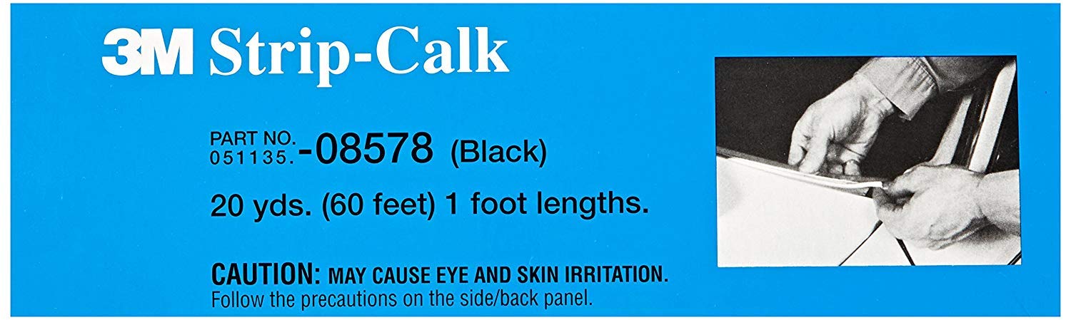 3M Strip Caulk - Black Self-Adhesive Weatherproof Sealant (60 x 1 ft Strips per Box) - for Doors, Windows, Roofing & Home Repairs