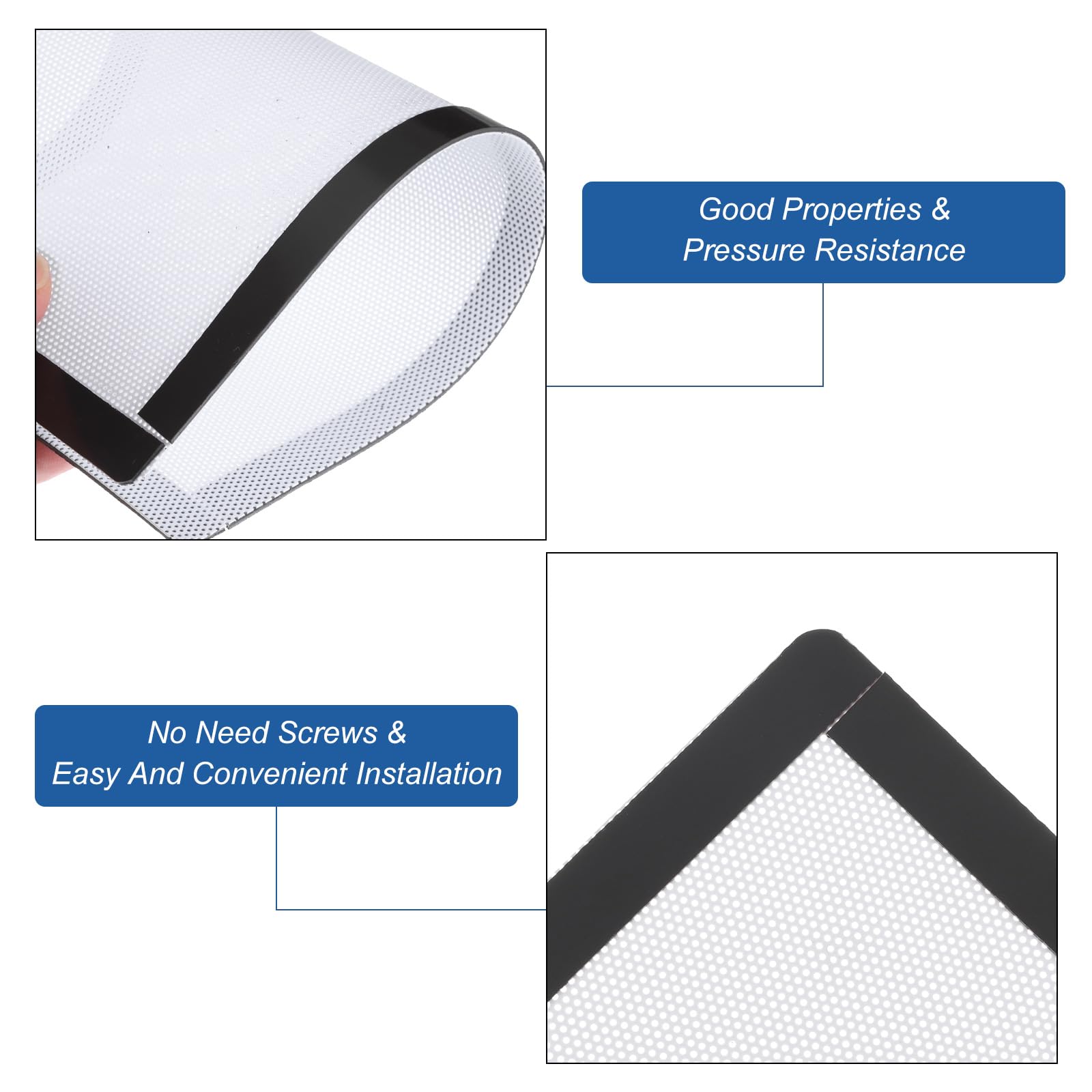 3PCS 240x120mm Magnetic PC Dust Filter - White PVC Computer Case Cooler Dustproof Mesh Cover for PC Chassis, Speakers & Gaming Rigs | Perfect for Dust Protection in Home/Office Computer Setups