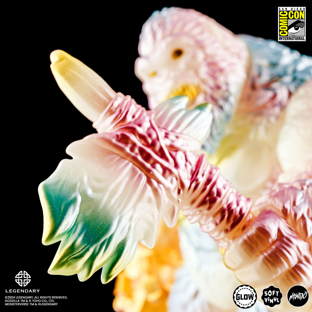 Godzilla vs Kong: The New Empire Kong Soft Vinyl Collectible Figure - Cherry Blossom Glow in The Dark Edition - Perfect for Movie Fans, Anime Collectors & Home Decor Display