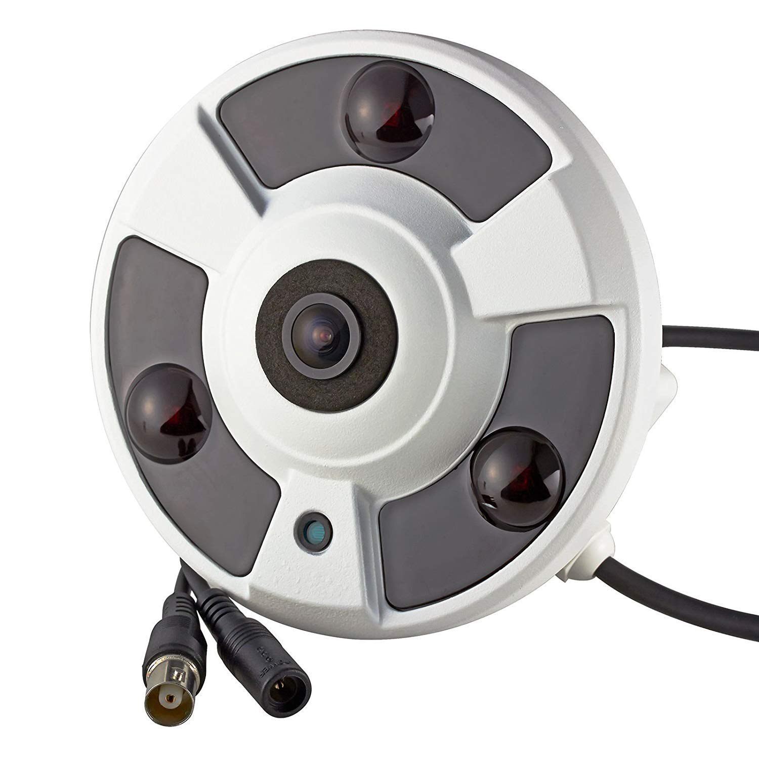 1200TVL HD CMOS Security Camera with 3pcs Array LEDs, IR-Cut Filter & 1.8mm Fisheye Lens - Indoor/Outdoor Armored Dome Analog Surveillance Camera for Home, Office, and Business Security Monitoring