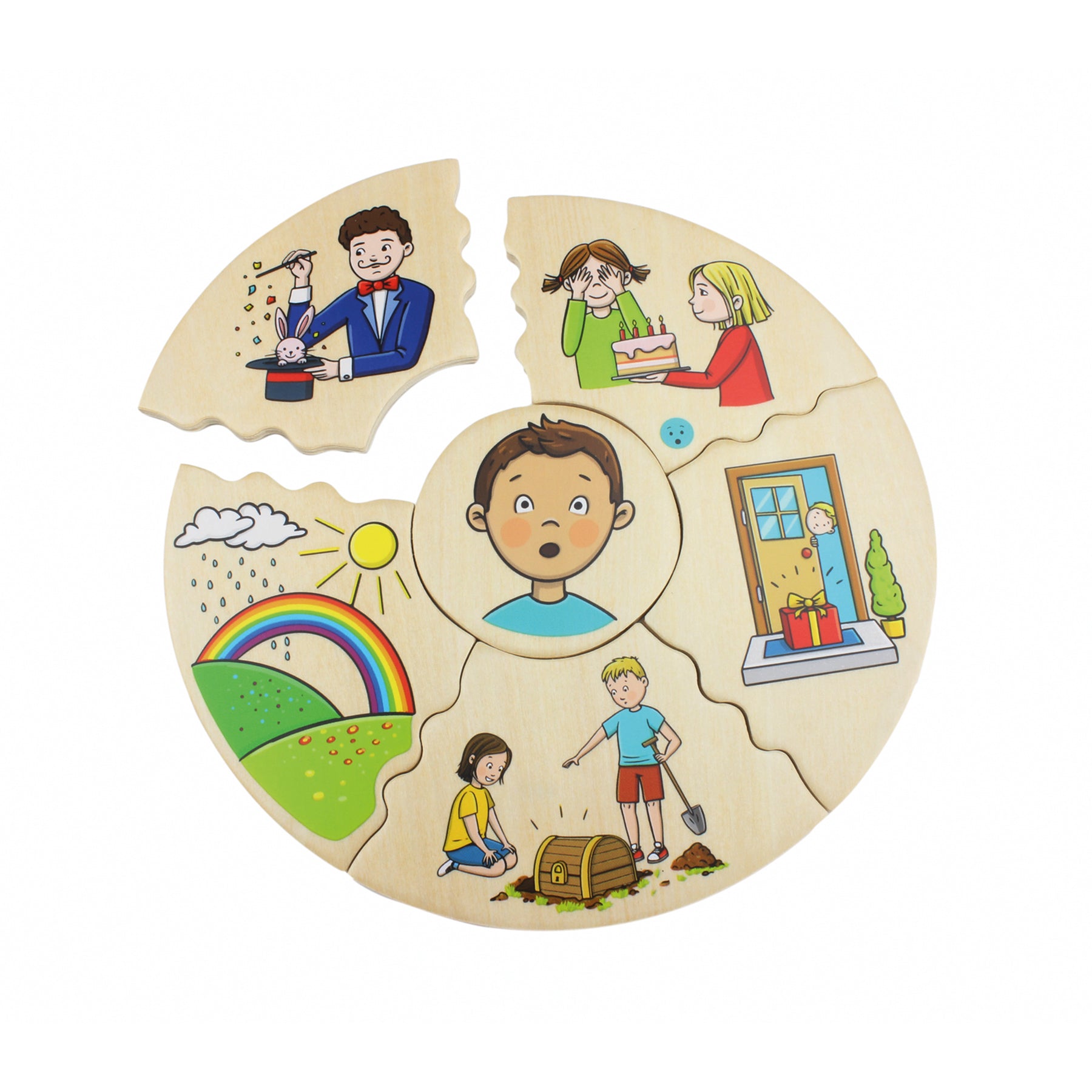 Beleduc Humanico Emotions Puzzles - Social Emotional Learning Game for Kids - Enhance Emotional Intelligence & Social Skills at Home or School