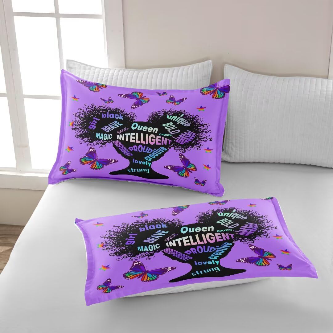 Black Girl Magic Comforter Set Twin for Kids & Teens - African American Inspirational Bedding with Princess Decor | Perfect for Toddler Rooms & Teen Bedroom Makeovers