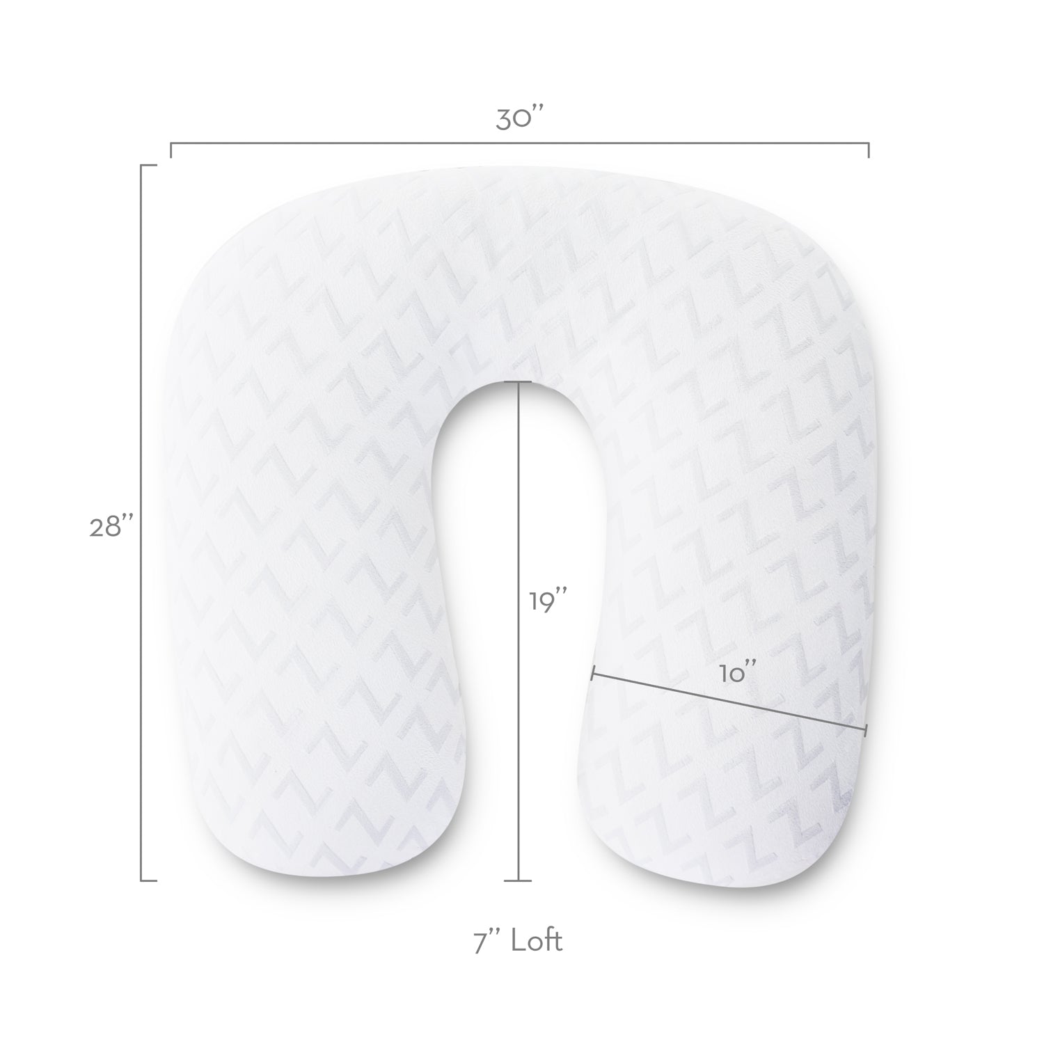 Malouf Horseshoe Pillow - Neck Support Travel Pillow for Side & Back Sleepers - Perfect for Airplane, Car & Home Use
