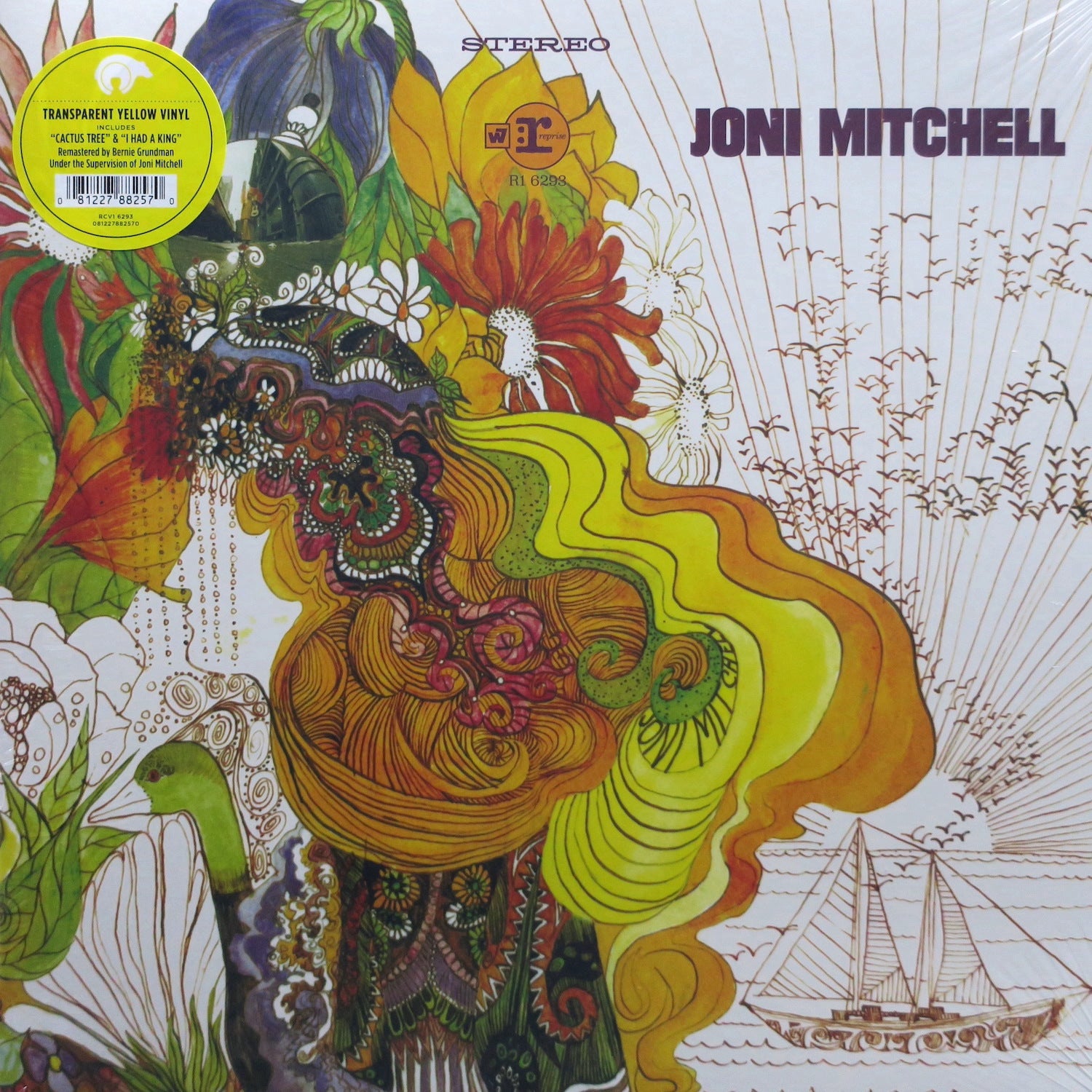 JONI MITCHELL 'Song To A Seagull' Remastered Yellow Vinyl LP Record - Limited Edition Collector's Item for Music Lovers & Vinyl Enthusiasts - Perfect for Home Listening, Gifts & Music Collections
