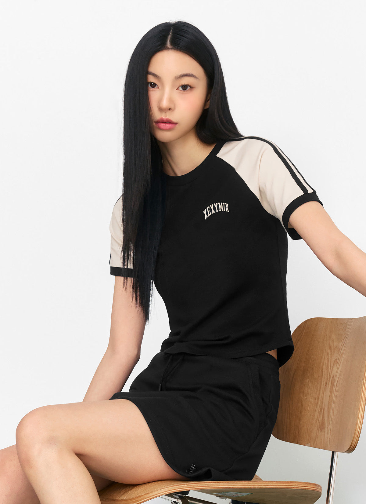 Reglan Color Block Crop Short Sleeve T-Shirt for Women | Trendy Summer Fashion Top | Perfect for Casual Outings, Beach Days & Music Festivals