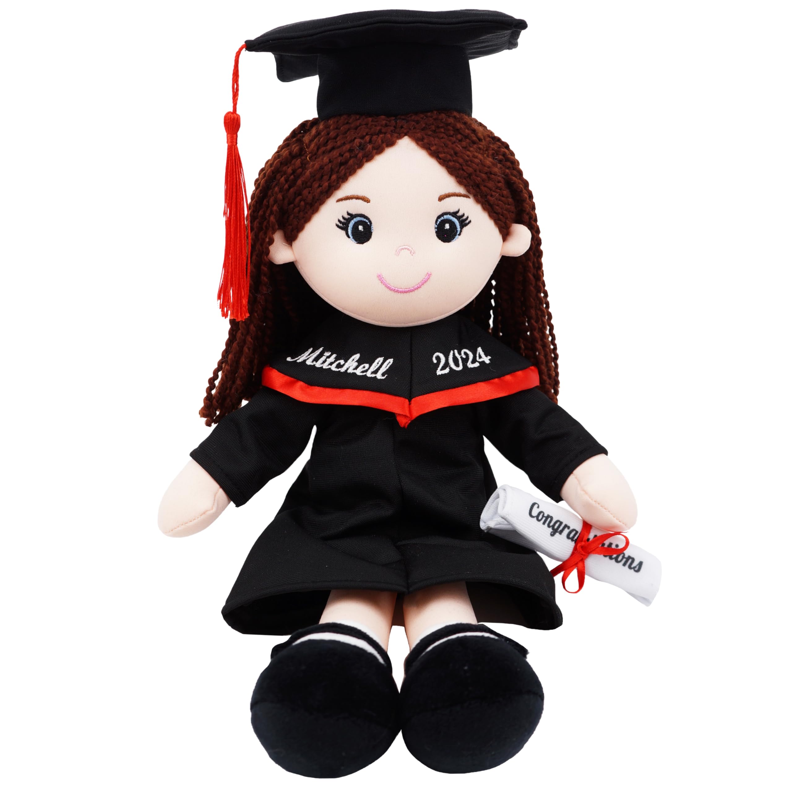 Personalized Graduation Plush Doll - Custom Name, Text & Year - 15