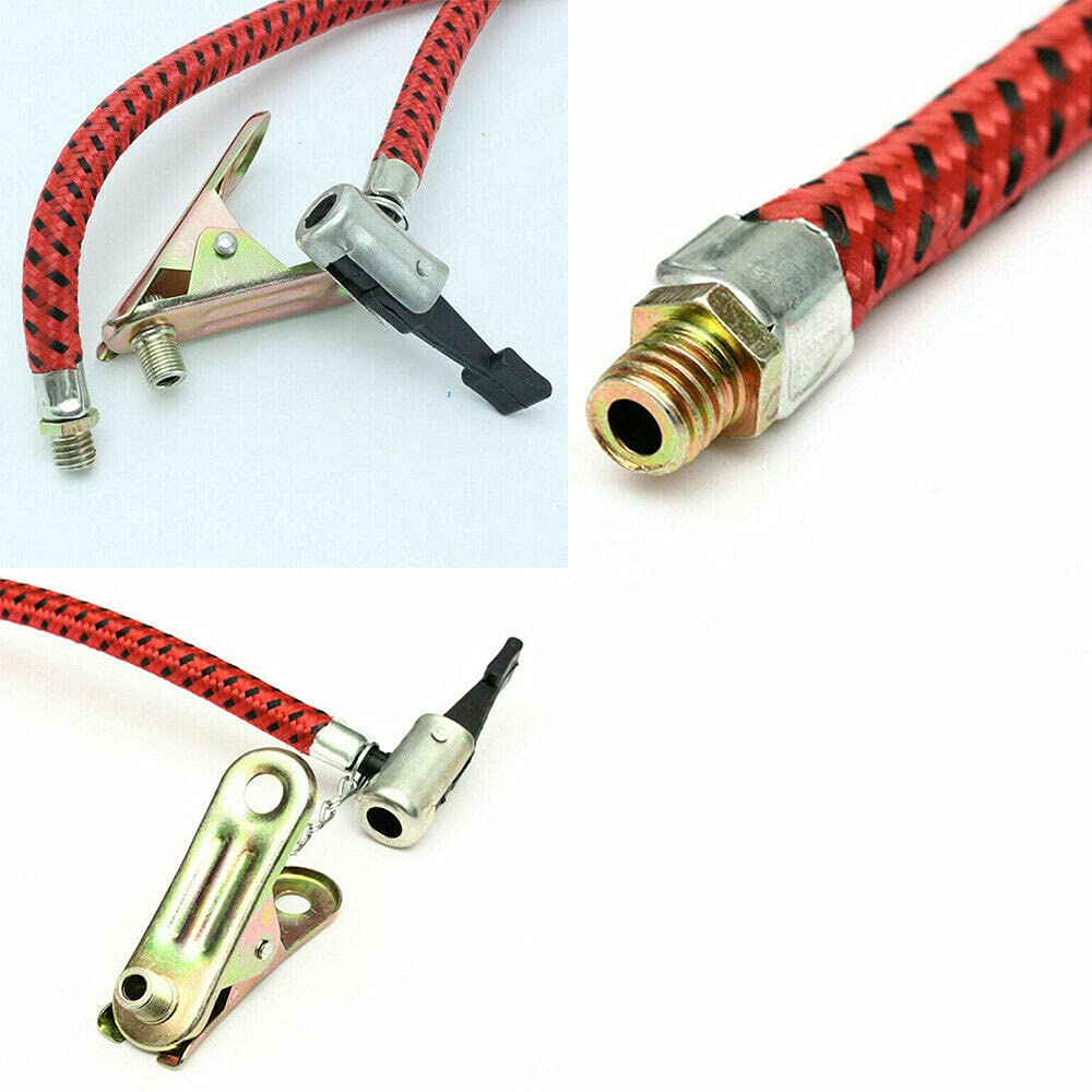 Portable Bicycle Tire Air Pump Inflator with 60cm Rubber Hose - Replacement Tube for Bike Tires - Perfect for Road Bikes, Mountain Bikes & Commuting