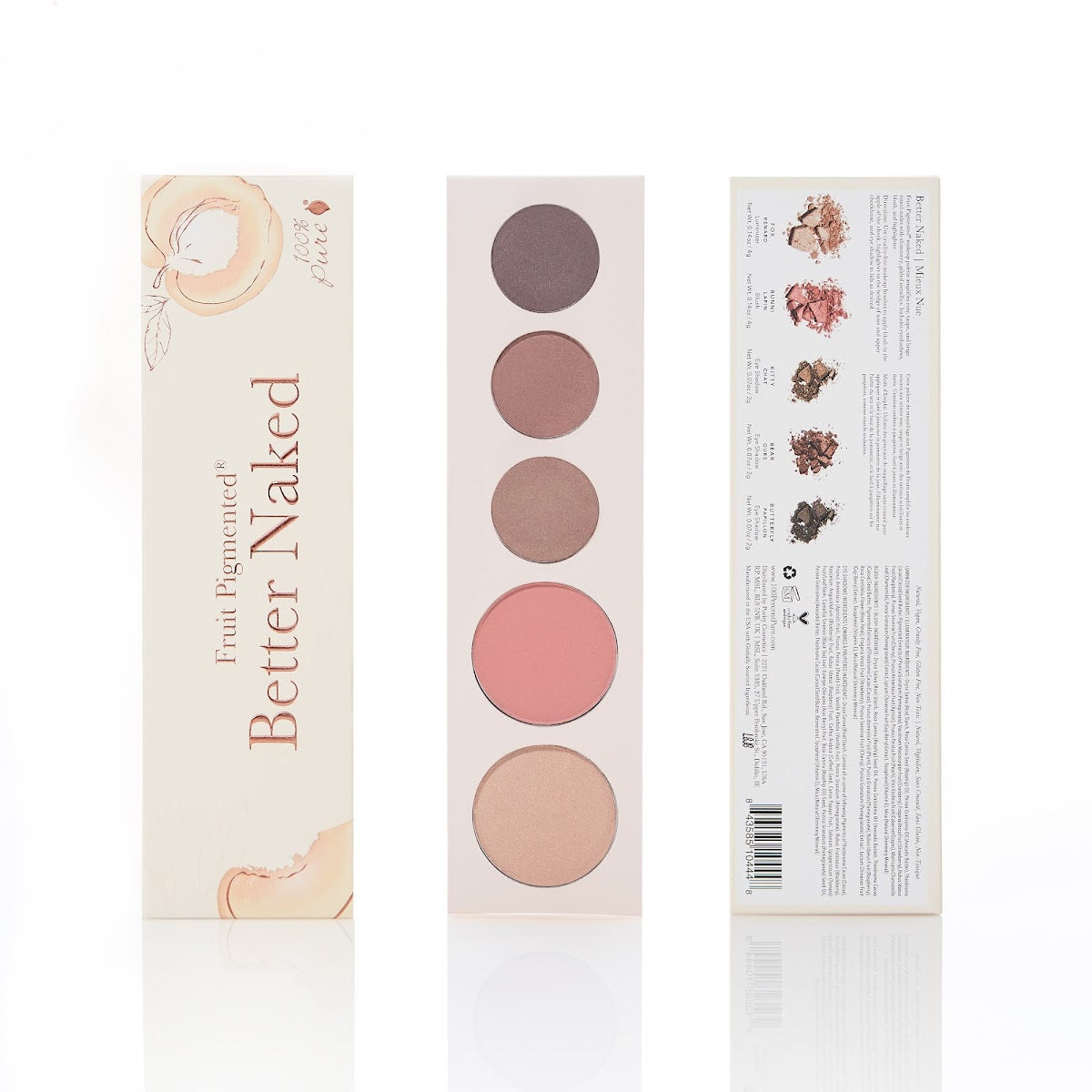 Fruit Pigmented Better Naked Palette - Vegan & Natural Eyeshadow Set for Everyday Makeup | Perfect for Day & Night Looks