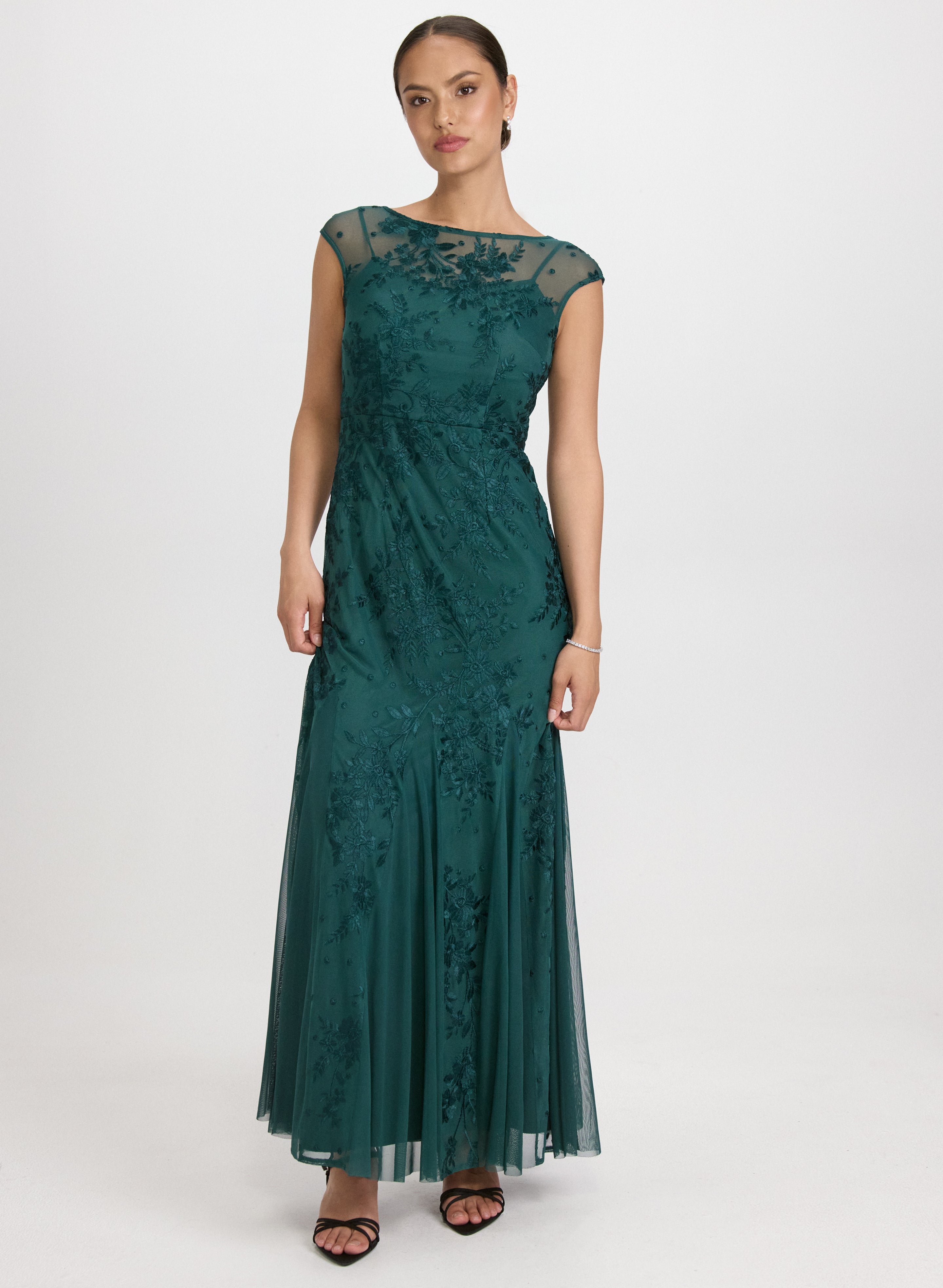 Floral Embroidered Summer Dress for Women - Boho Chic Maxi Dress with V-Neck & Flowy Sleeves - Perfect for Beach Vacations, Weddings & Date Nights