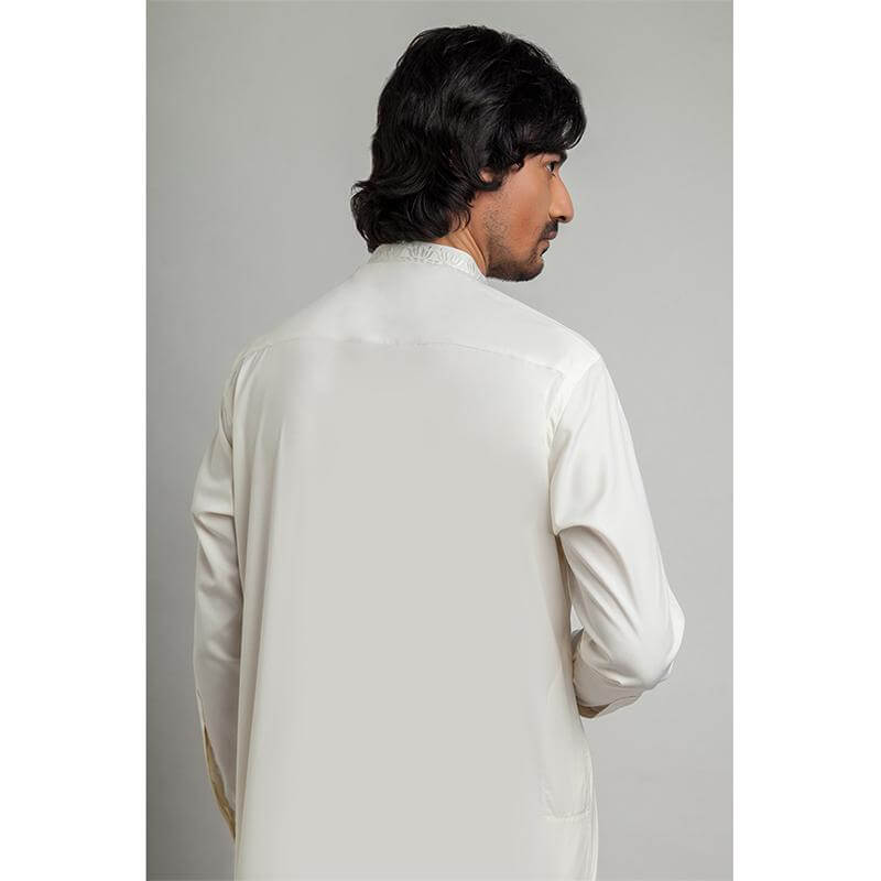 Elegant Ivory Kashmiri Motif Embroidered Kurta for Women | Traditional Indian Ethnic Wear | Perfect for Festivals, Weddings & Special Occasions