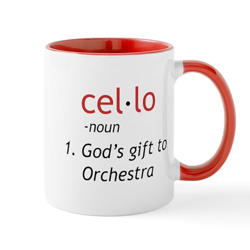 White/Red Inside - Cello Definition Mug