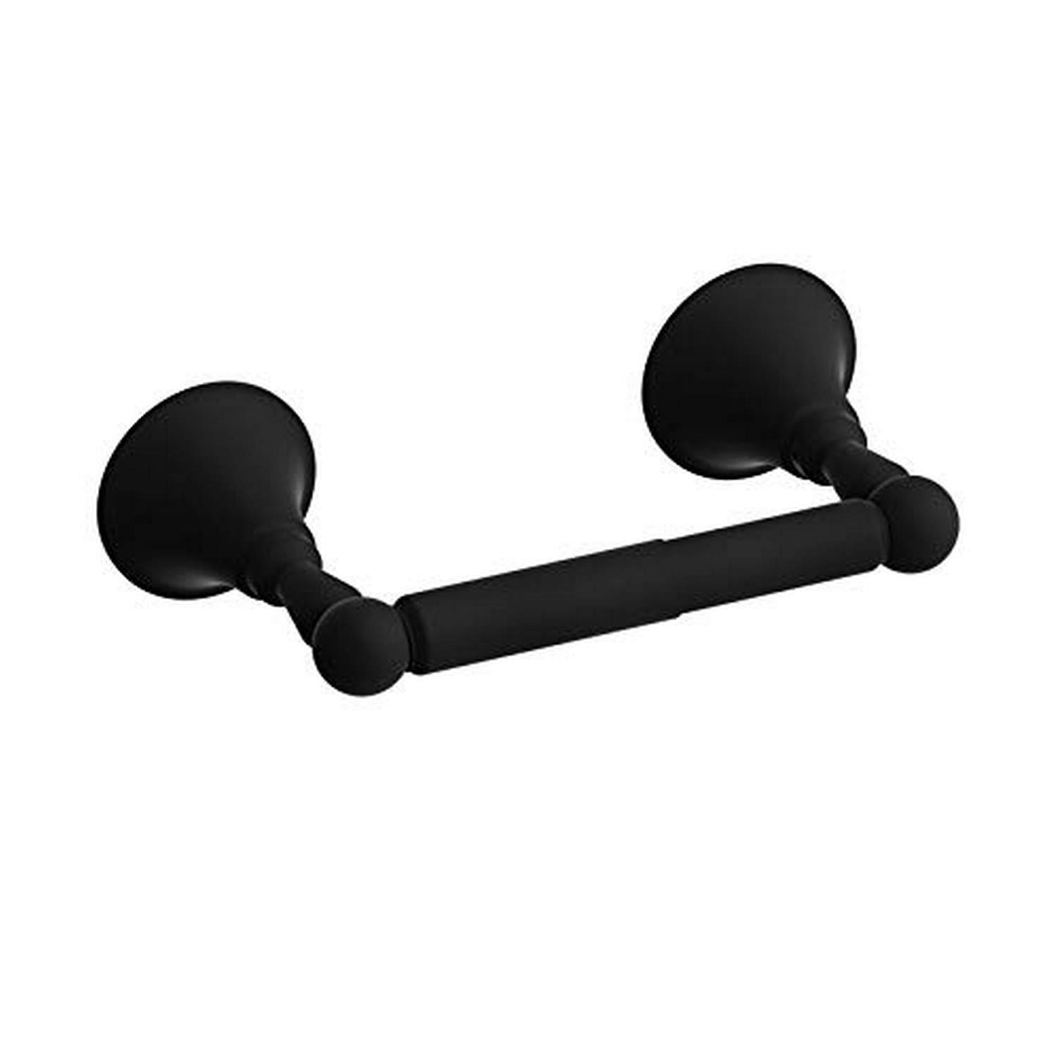 Riobel MM3BK Modern Black Paper Holder - Stylish Bathroom & Office Organizer for Toilet Paper & Towels