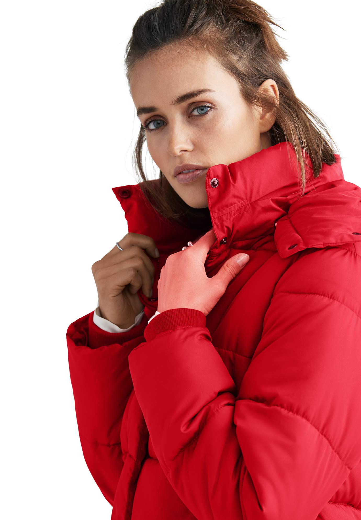 Ellos Women's Plus Size Short Hooded Puffer Jacket - Warm Winter Coat for Outdoor Activities & Casual Wear