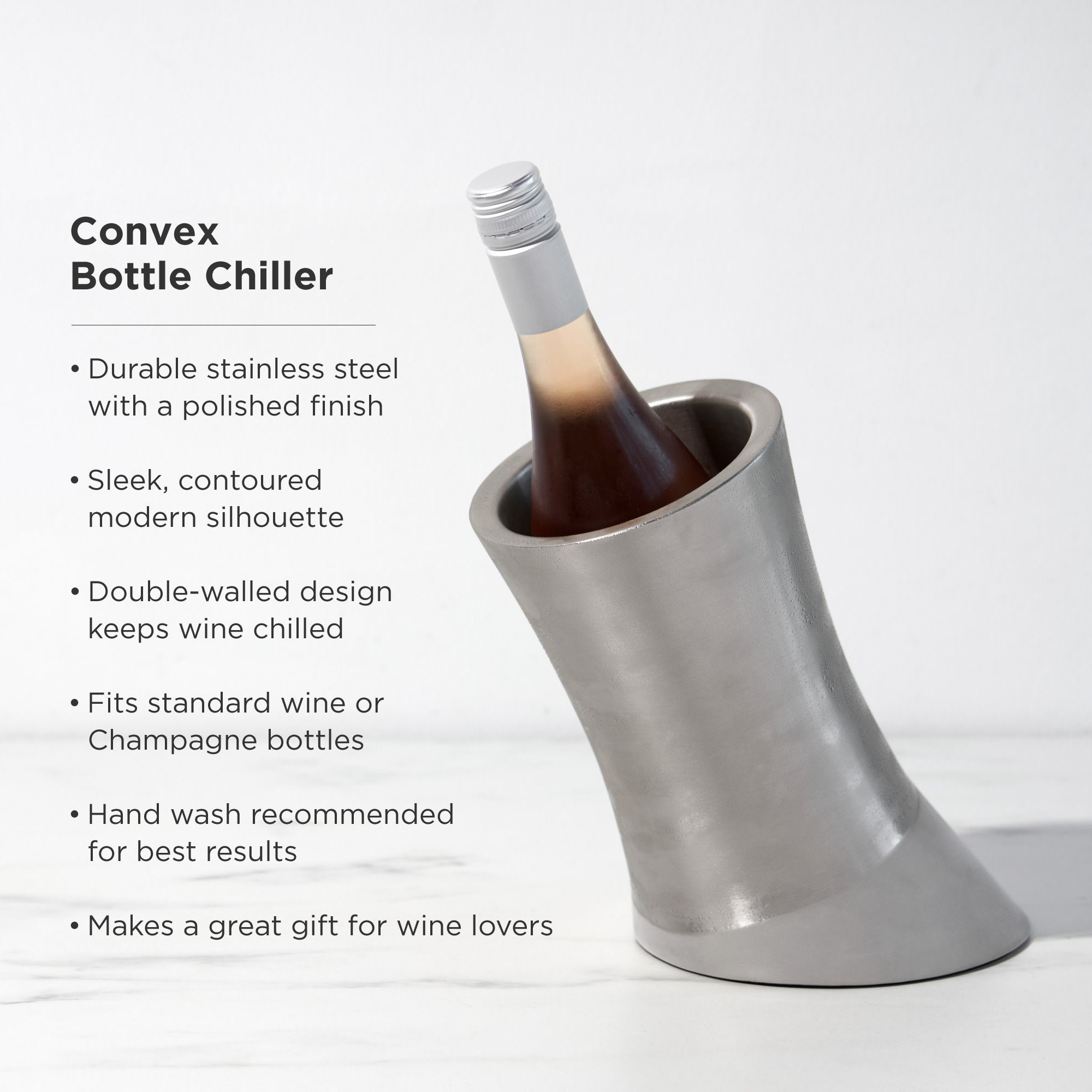 Premium Convex Bottle Chiller - Fast Cooling Wine & Beverage Chiller for Parties, BBQs & Home Entertaining