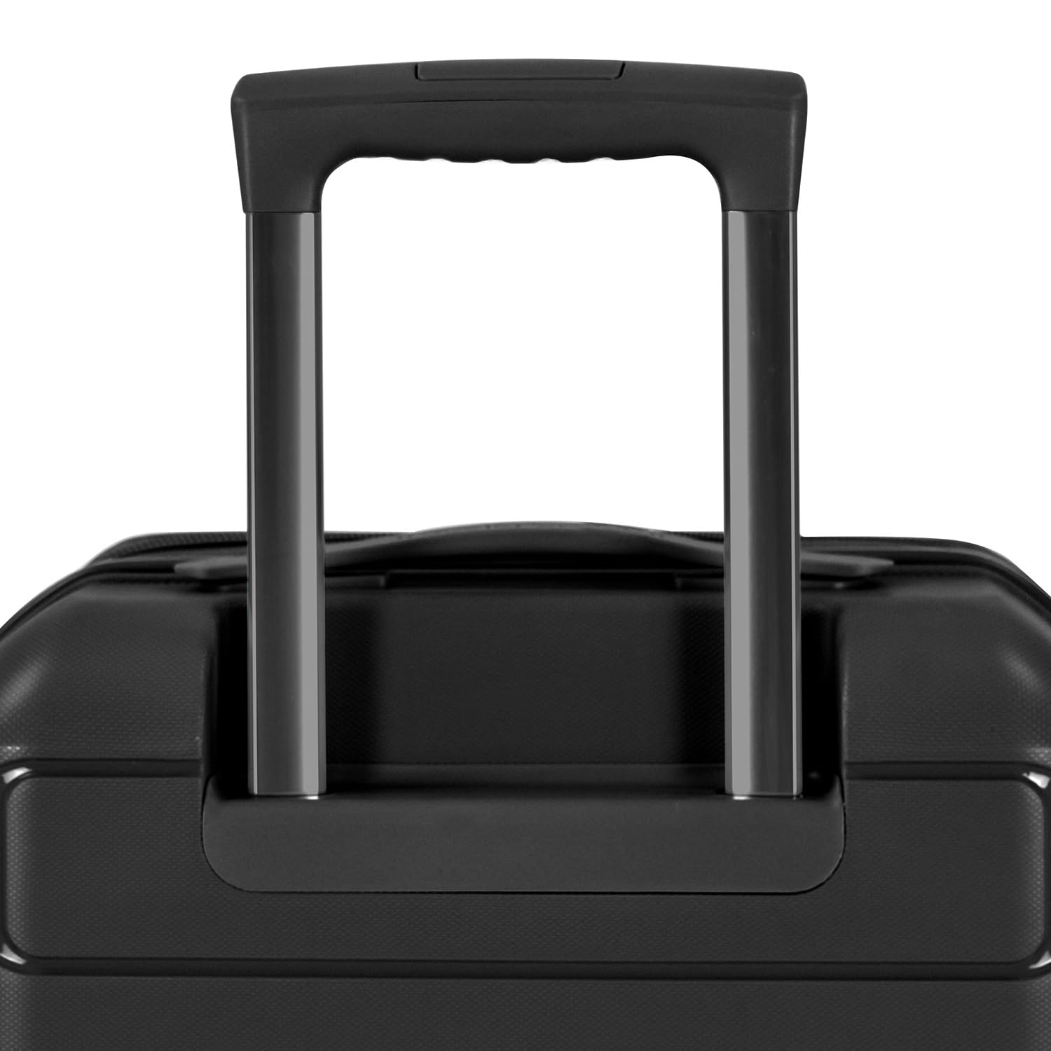Traveler's Choice Pagosa Durable Expandable Hardshell Spinner Suitcase - Black Check-in Luggage for Air Travel & Business Trips