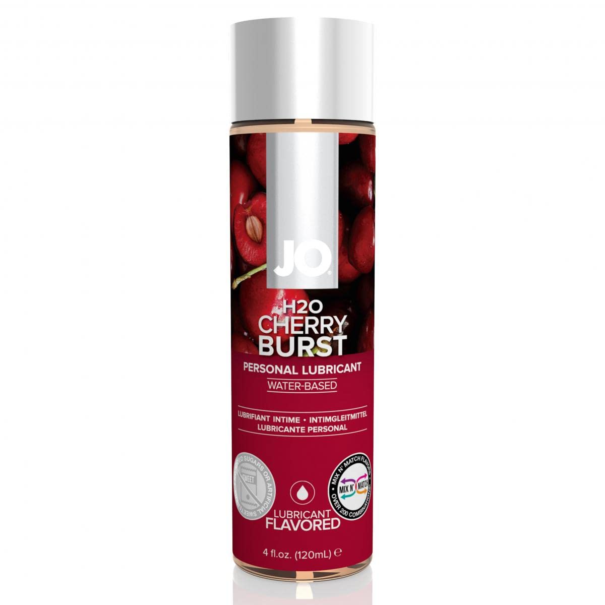 JO H2O Cherry Flavored Water Enhancer - 4 oz Bottle | Sugar-Free & Natural Flavor | Perfect for Hydration at Gym, Work, or Home