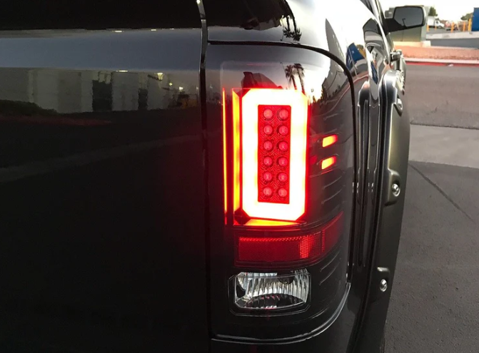 GMC Sierra 2500/3500 2014-2019 OLED Tail Lights - Dark Red Smoked Lens (Fits 3rd Gen Single Wheel Models with OEM Halogen Lights) | Upgrade for Night Driving & Enhanced Visibility