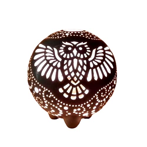 Owl Ceramic Candle Lantern - Handmade Owl Tea Light Holder for Home Decor, Bird Lover Gift - Perfect for Living Room, Bedroom, Wedding & Holiday Decorations