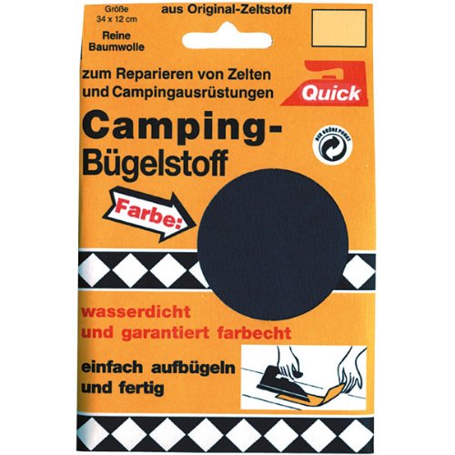 100% Cotton Canvas Tent Repair Patch with Awning - Iron-On Fabric Patch for Outdoor Gear & Camping Equipment (Grey) - Perfect for Tents, Tarps, Backpacks & Outdoor Adventures