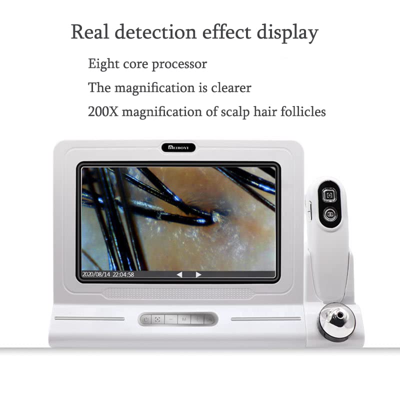Professional Skin & Hair Detector - 11 Inch Scalp Hair Follicle Analyzer with Moisture & Pores Detection | Skin Pigment Tester | Perfect for Dermatologists, Salons & Home Skin Care