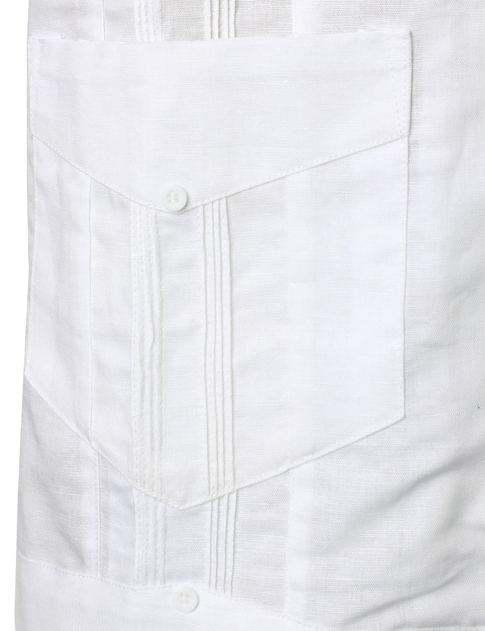 VATPAVE Men's Linen Cuban Guayabera Shirt - Casual Short Sleeve Button Down Shirt for Summer | Beach Wedding, Vacation & Tropical Outfit