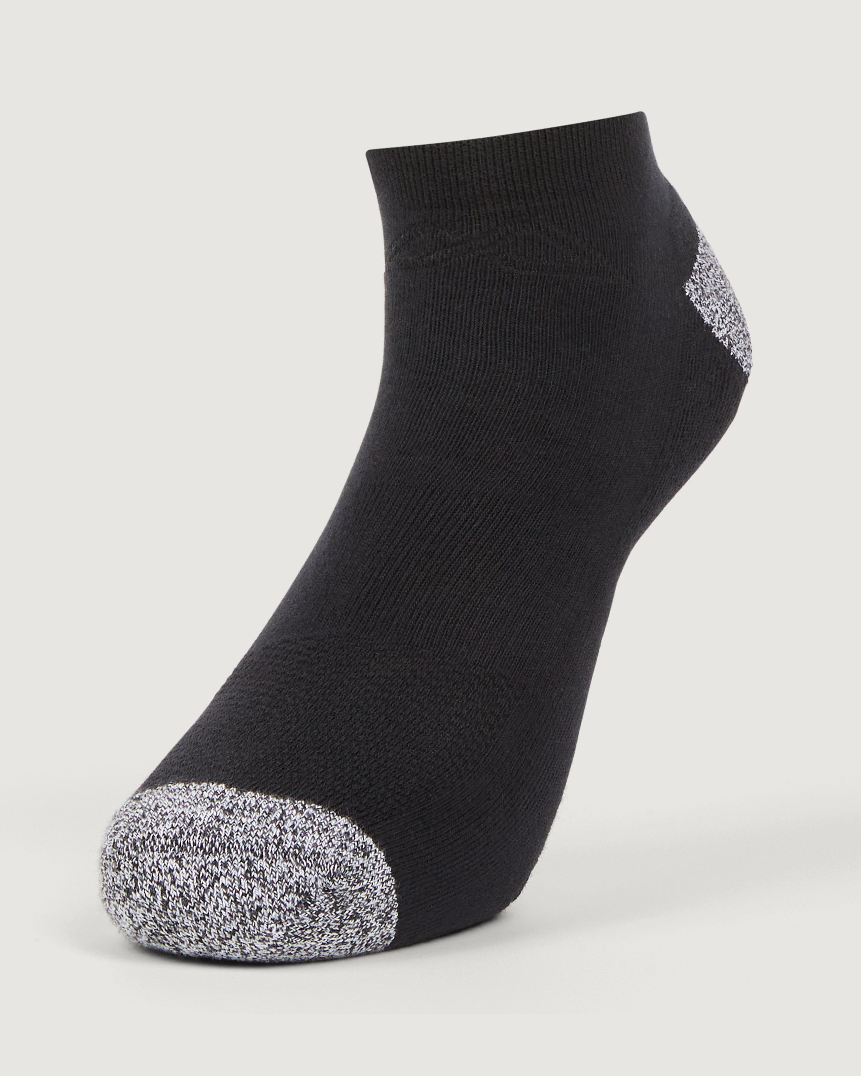 Accion driMOTION Low Cut Socks 3-Pack - Black, White & Blush Pink - Moisture-Wicking Athletic Socks for Running, Gym & Everyday Comfort