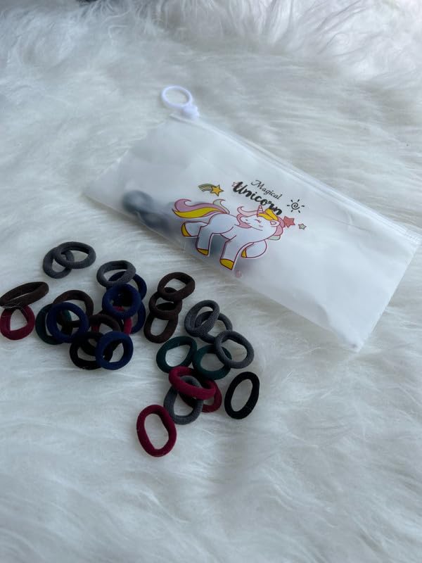 CHRONEX 12PCS Colorful Ponytail Hair Ties - Soft Elastic Hair Bands for Women & Girls - Perfect for School, Work, Gym & Everyday Styling
