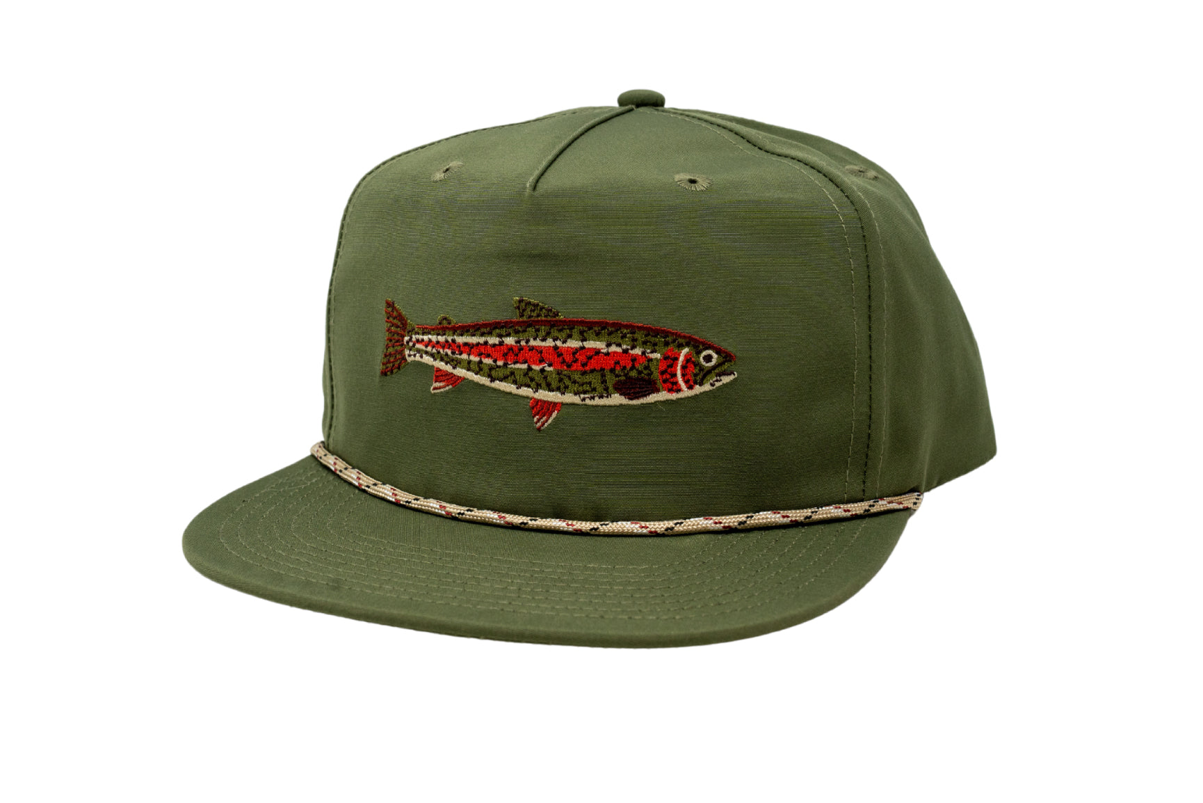 Alaskan Rainbow Native Trout Hat - Authentic Handmade Fishing Cap for Outdoor Enthusiasts - Perfect for Hiking, Camping, and Fly Fishing Adventures