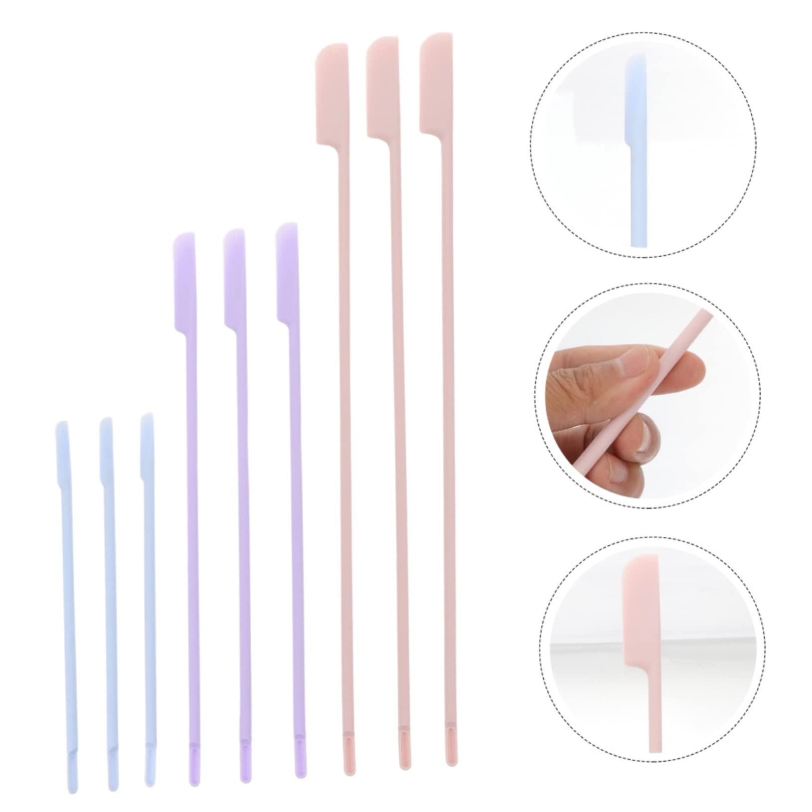 9-Piece Mini Cosmetic Spatula Set - Blender Makeup Spatulas, Cream Scoops & Lip Gloss Applicators - Perfect for Makeup Lotion, Skincare Jars & Travel Beauty Kits