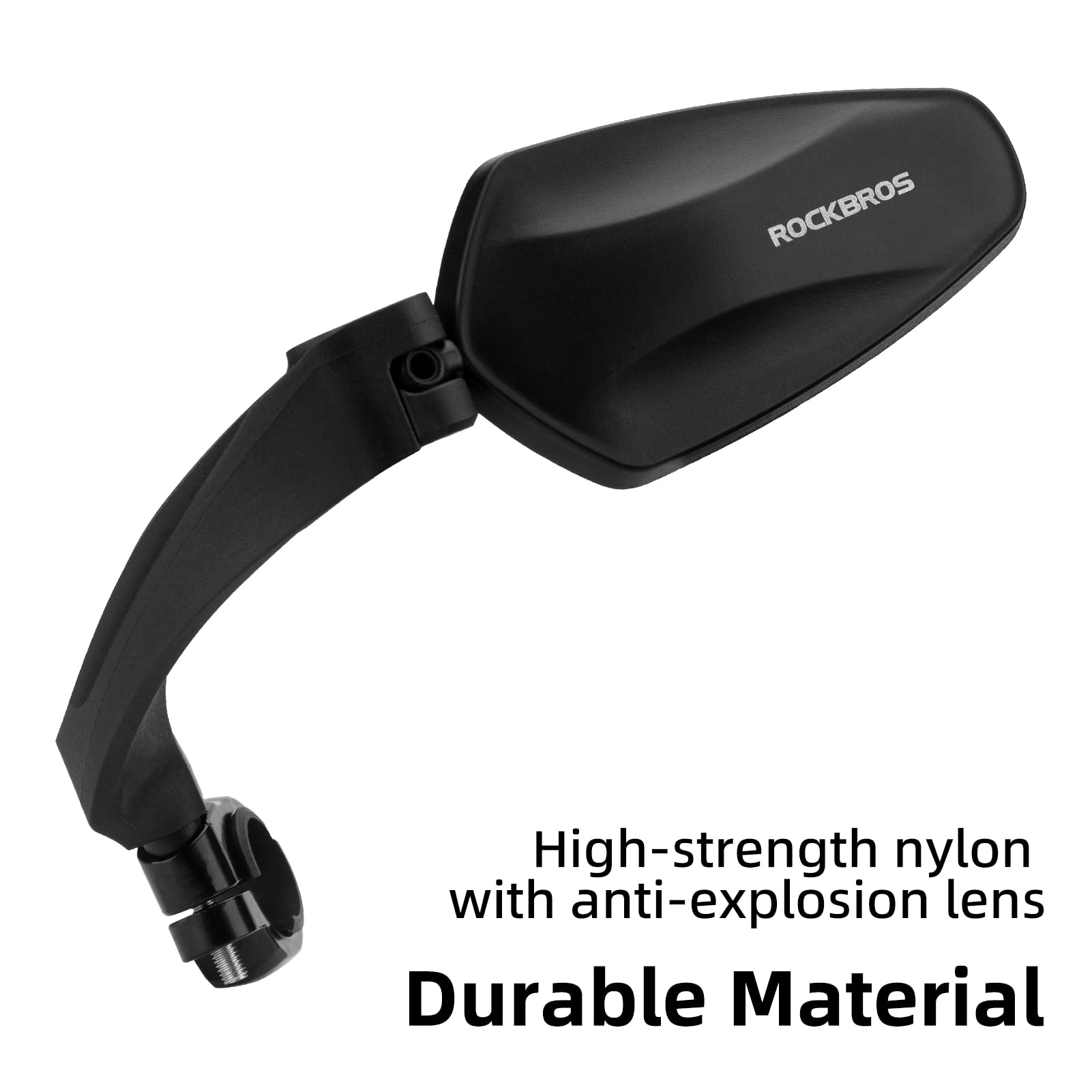 ROCKBROS Bike Rear View Mirror - Adjustable Handlebar Bike Mirror for Mountain, Road & E-Bikes - Cycling Safety Accessories for Commuting & Outdoor Adventures