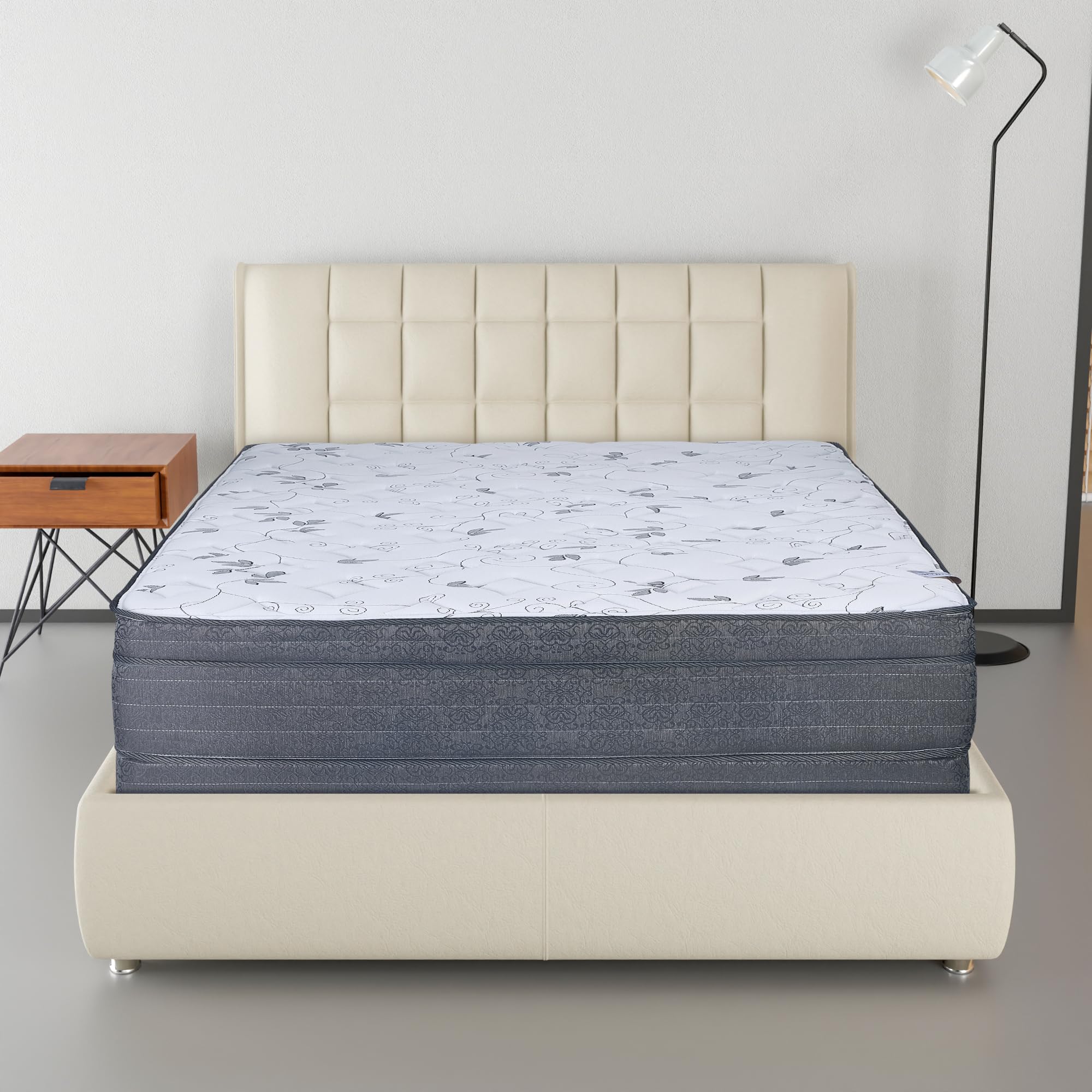 Treaton 13-Inch Extra Firm Hybrid Mattress with Eurotop & 8