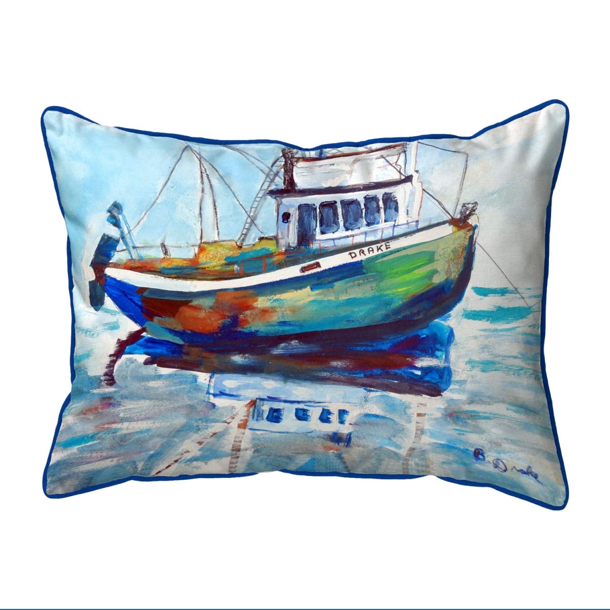 Betsy Drake SN1122 Decorative Throw Pillow 11x14 Inches - Multi Color for Couch, Sofa, Bedroom & Living Room Decor