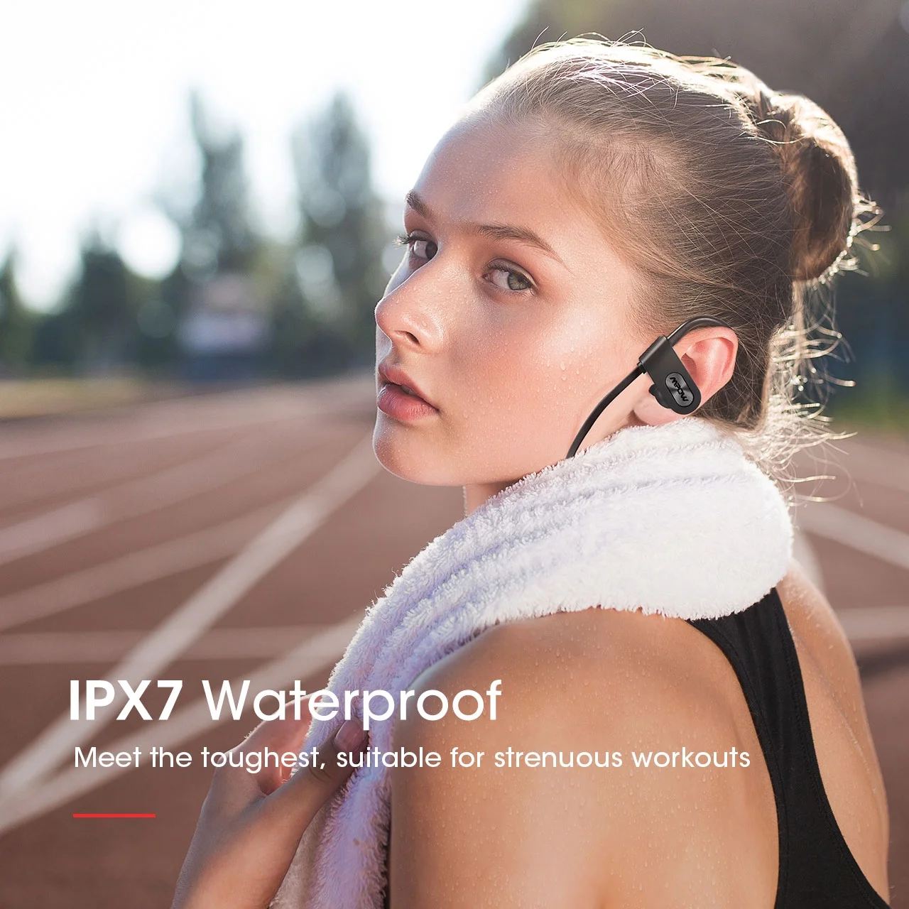 Mpow Flame Bluetooth 5.0 Wireless Earbuds - 16H Playtime, IPX7 Waterproof, HD Bass Stereo Sound, Noise Cancelling Mic - Running Headphones for Workout, Sports & Gym | Perfect for Jogging, Cycling & Outdoor Activities