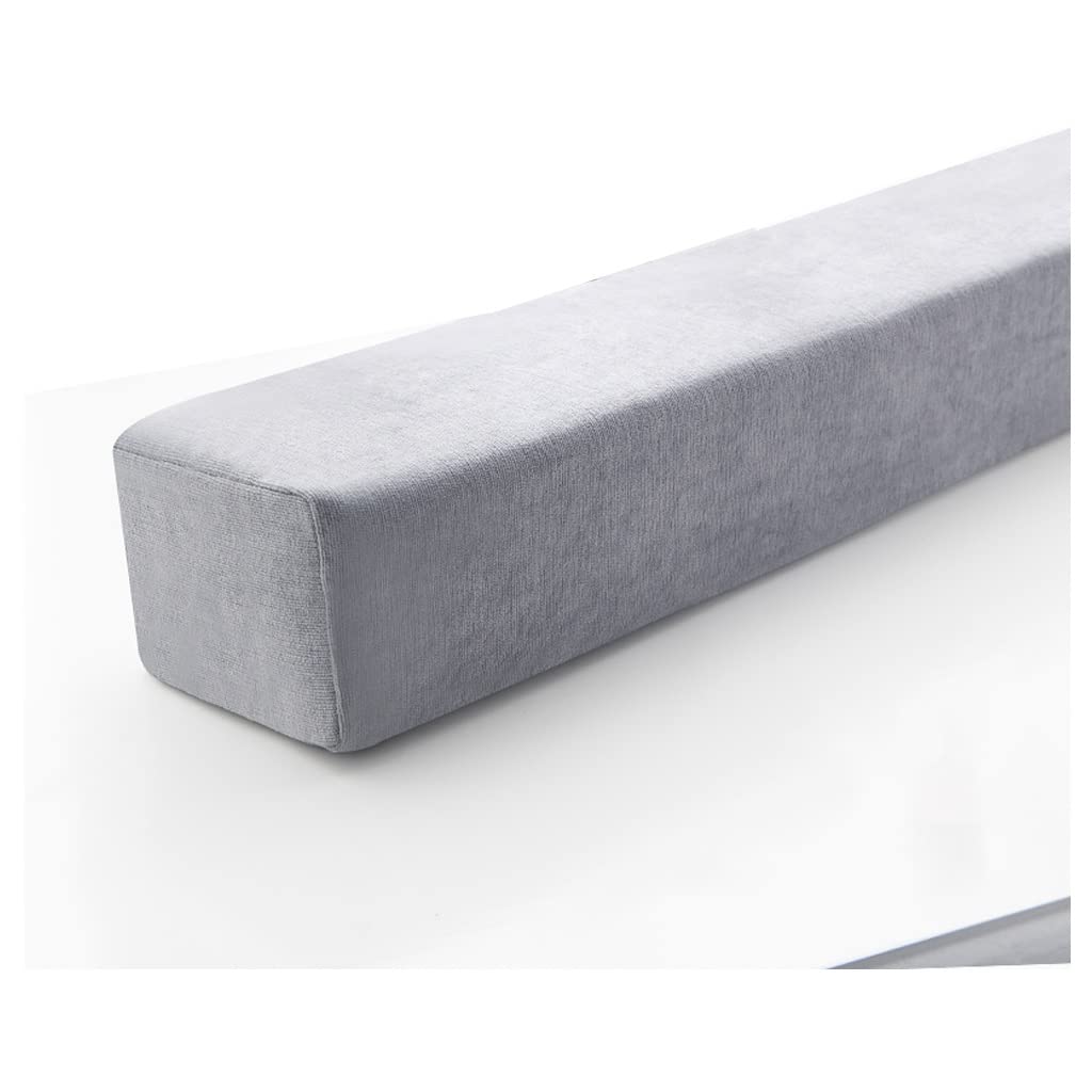**Gap Filler Pillow for Sofa Bed - Rectangle Bolster Cushion for Headboard & Mattress (20x12x200cm, Gray) - Perfect for Armrest Support & Comfortable Sleeping**