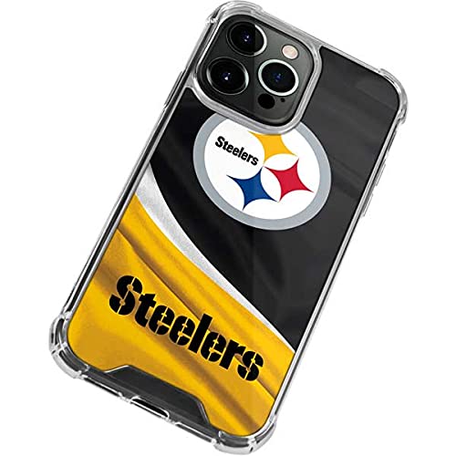 Official NFL Pittsburgh Steelers iPhone 13 Pro Clear Phone Case - Shockproof Protective Cover for iPhone 13 Pro - Perfect for Game Day, Sports Fans & Everyday Use