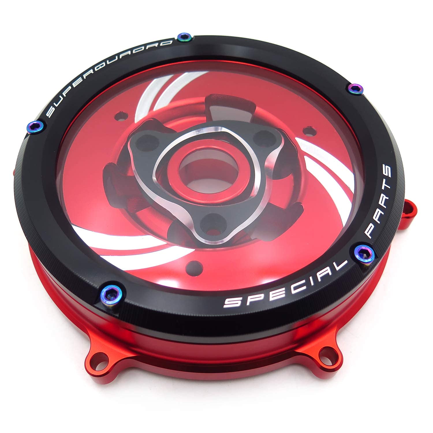 Ducati 1199 1299 959 Panigale R/S Clear Clutch Cover Spring Retainer & Pressure Plate (2012-2016) - High Performance Replacement Part [P/N: GZSP-MT-001] | Perfect for Track Days & Motorcycle Upgrades