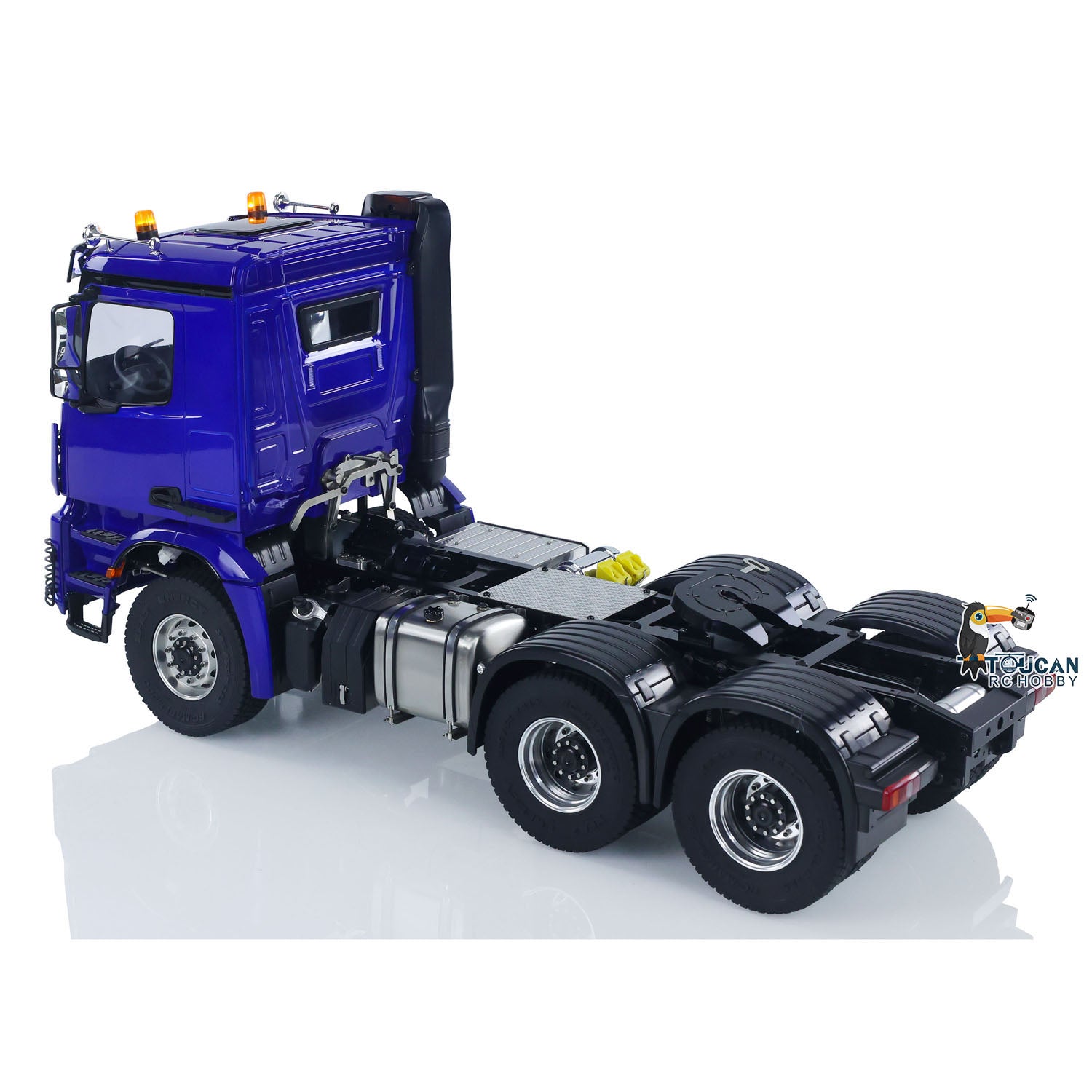 1/14 Scale 6X6 RC Tractor Truck - 2-Speed Radio Controlled Lorry with Battery (RTR) | No Lock Differential Axles | Compatible with TAMIYA Semi Trailer | Fast Free Shipping | Perfect for Off-Road Adventures & Construction Site Play