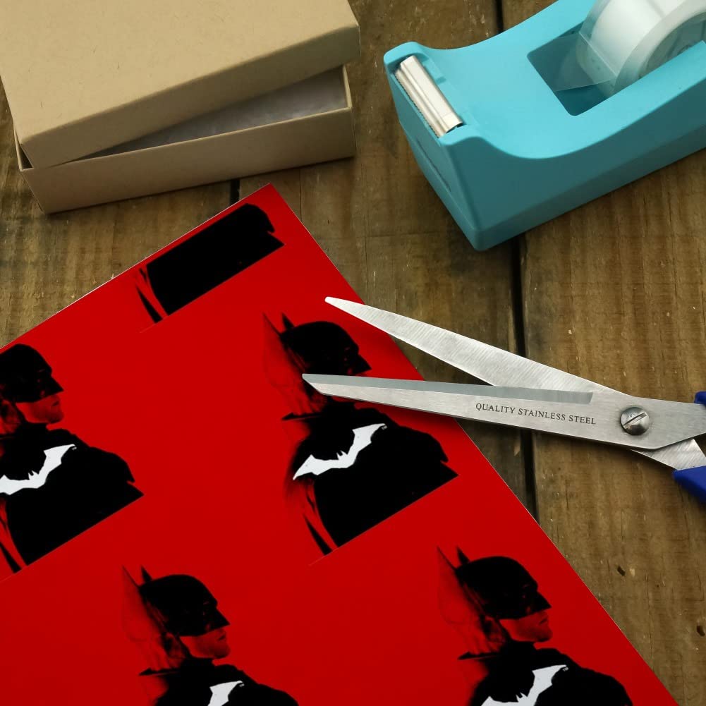 The Batman Batarang Gift Wrap Paper Roll - Premium Superhero Wrapping Paper for Birthday, Christmas & Party Gifts - DC Comics Inspired Design for Fans & Collectors