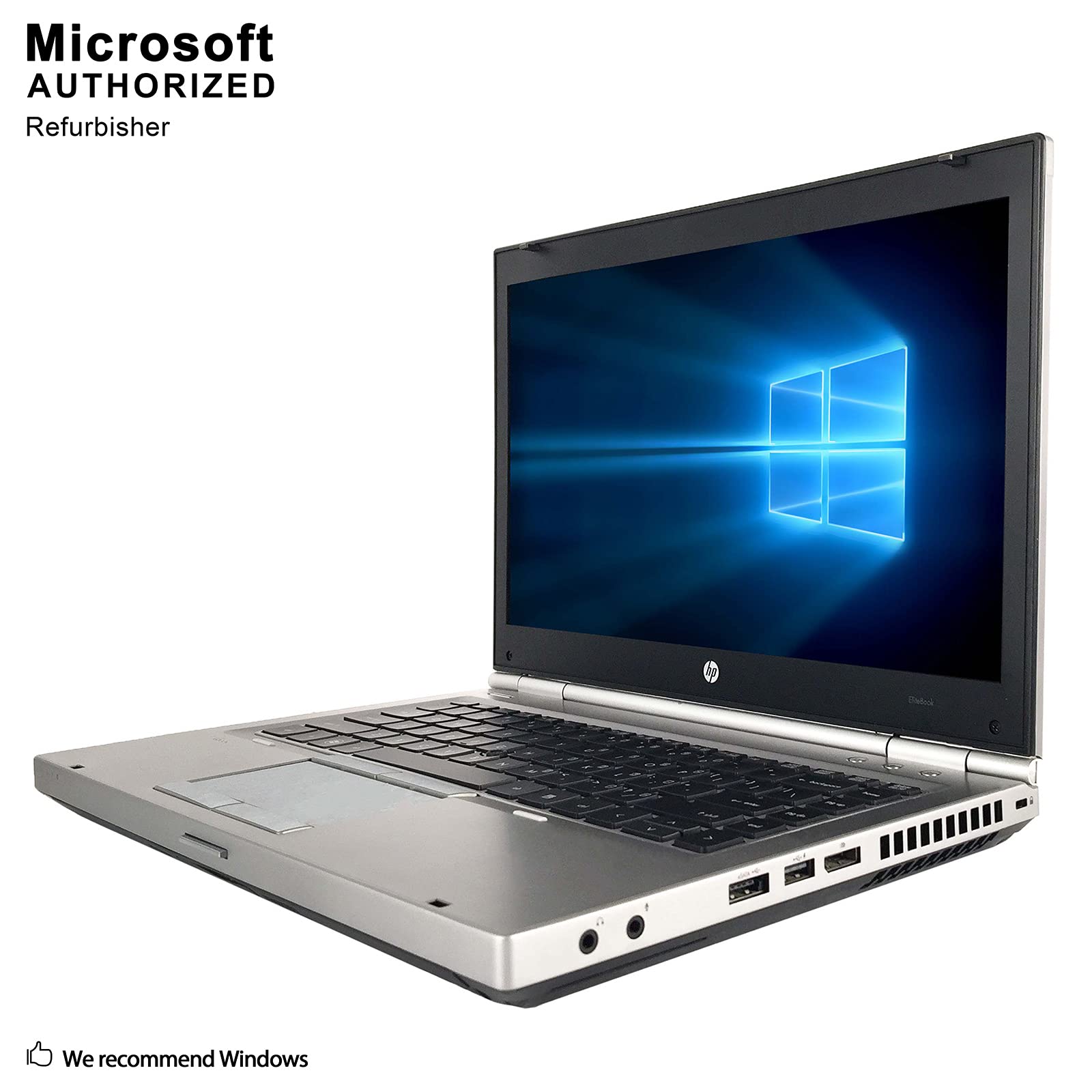 HP EliteBook 8460P 14-inch Laptop - Intel Core i5-2520M 2.5GHz, 8GB RAM, 250GB HDD, Windows 10 Pro (Certified Refurbished) | Business & Office Use, Remote Work, Student Computing