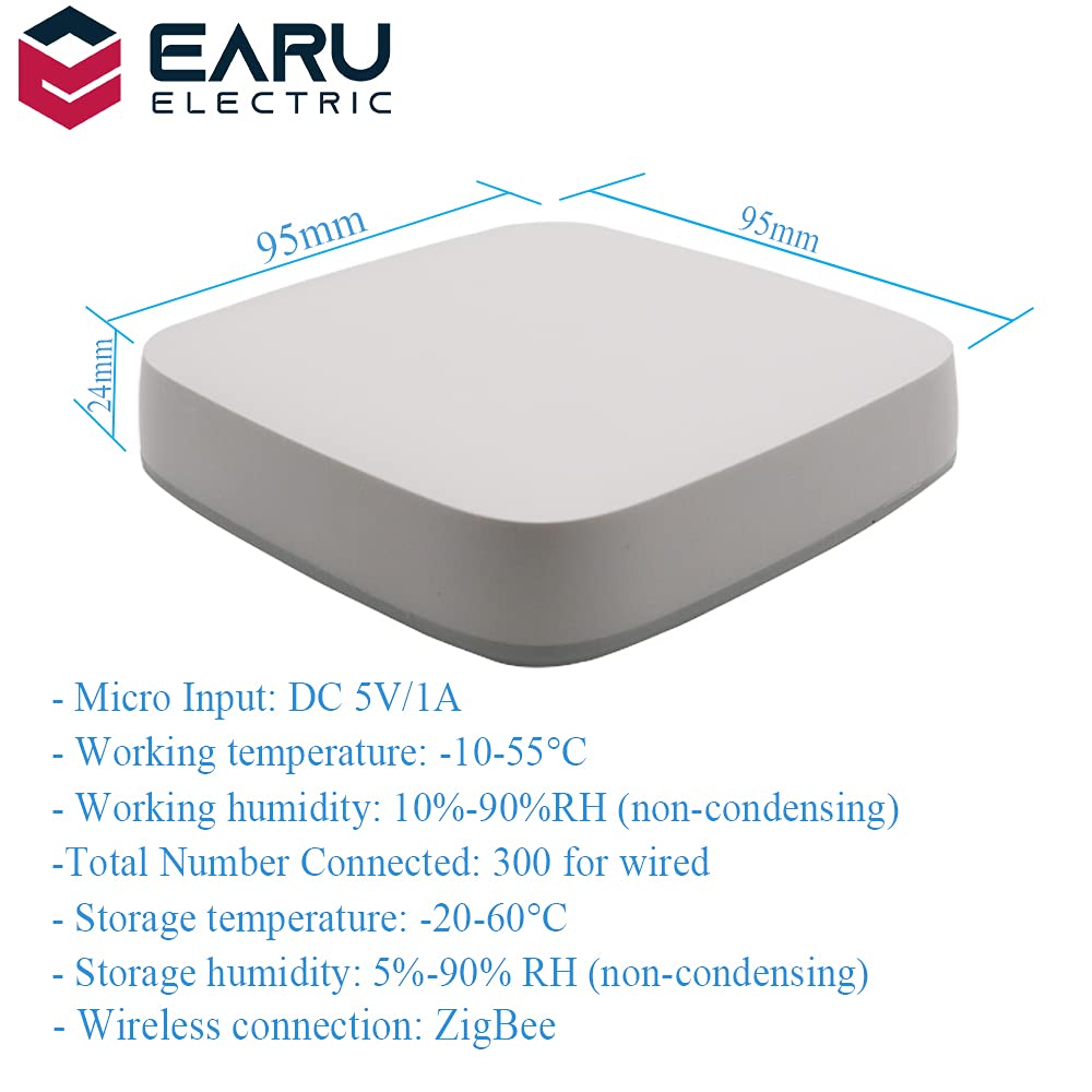 Tuya Zigbee Smart Hub Gateway - Wired Bridge for Smart Home, Supports 300+ Devices, Works with Alexa & Google Assistant | Perfect for Home Automation & Remote Control
