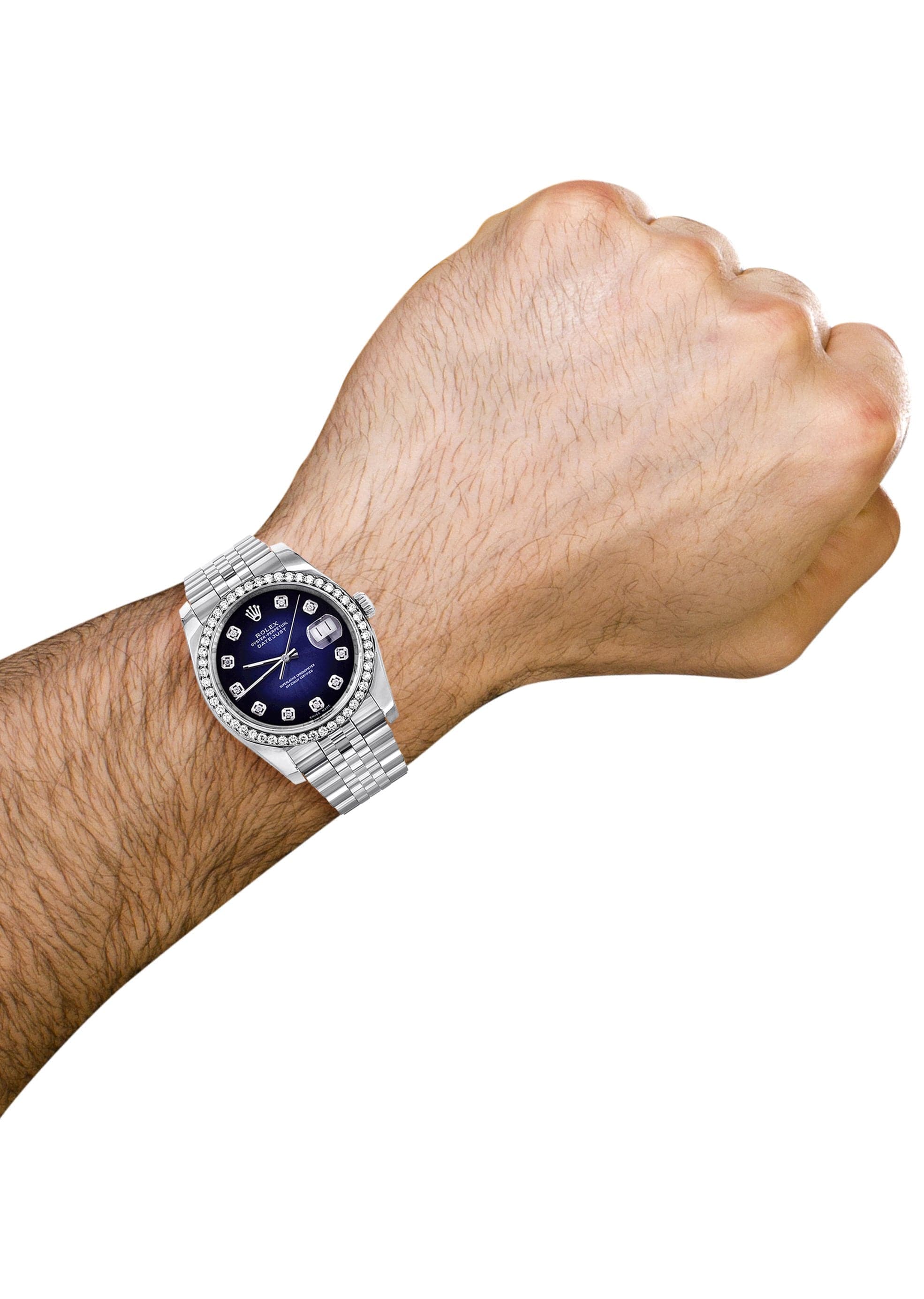 Men's Rolex Datejust 36mm Watch with Blue Dial & Jubilee Band - Hidden Clasp 116200 | Luxury Timepiece for Business, Formal Events & Special Occasions
