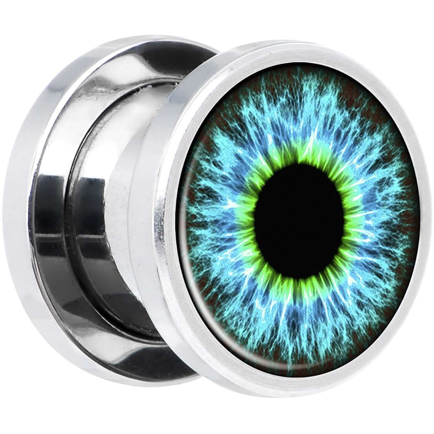 Evil Eyes Single Flare Ear Tunnel Plugs Set | UZ083 | Stylish Body Jewelry for Stretching & Everyday Wear