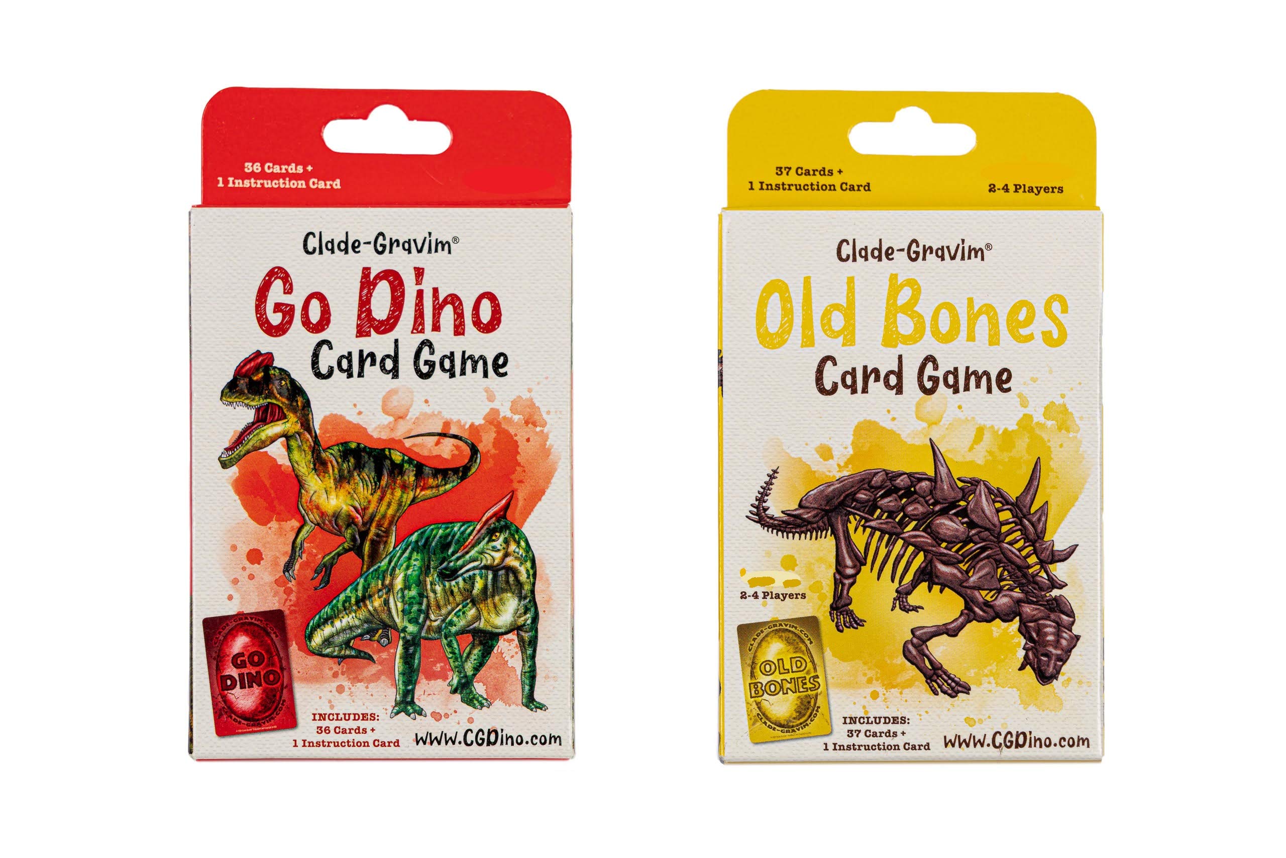 Dinosaur Card Games Bundle - Old Bones & Go Dino Playing Cards Set | Family Board Games for Kids & Adults | Perfect for Game Nights, Birthday Parties & Educational Fun