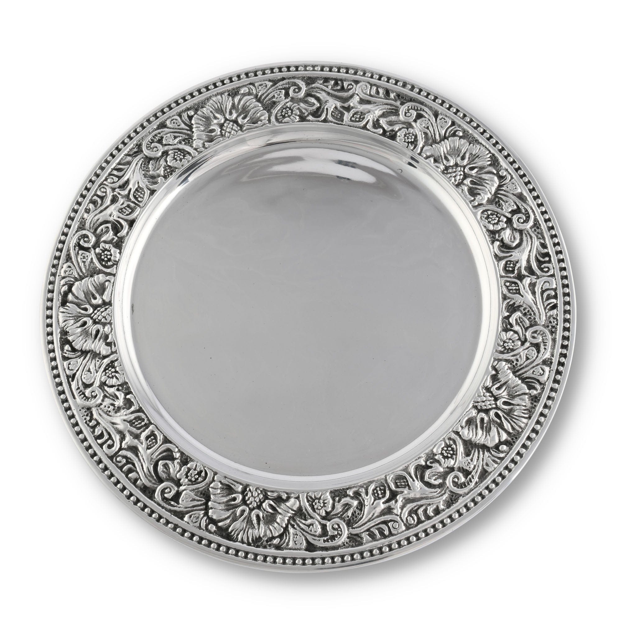 Western Concho Engraved Charger Plate - Vintage Style Metal Serving Tray for Dining, Buffet & Home Decor - Perfect for Parties, Weddings and Western Themed Events