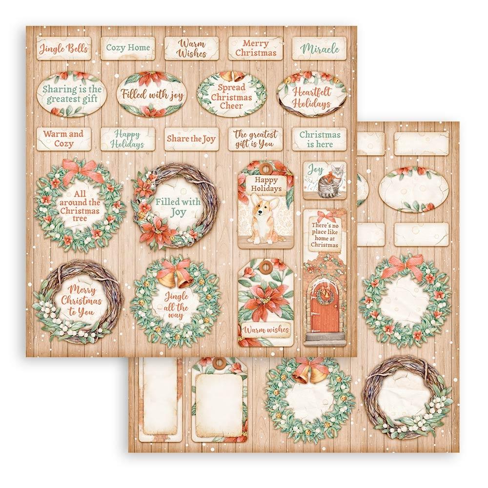 12x12 Christmas Scrapbook Paper Pad - 10 Sheets/Pkg for Holiday Cards, DIY Crafts & Gift Wrapping