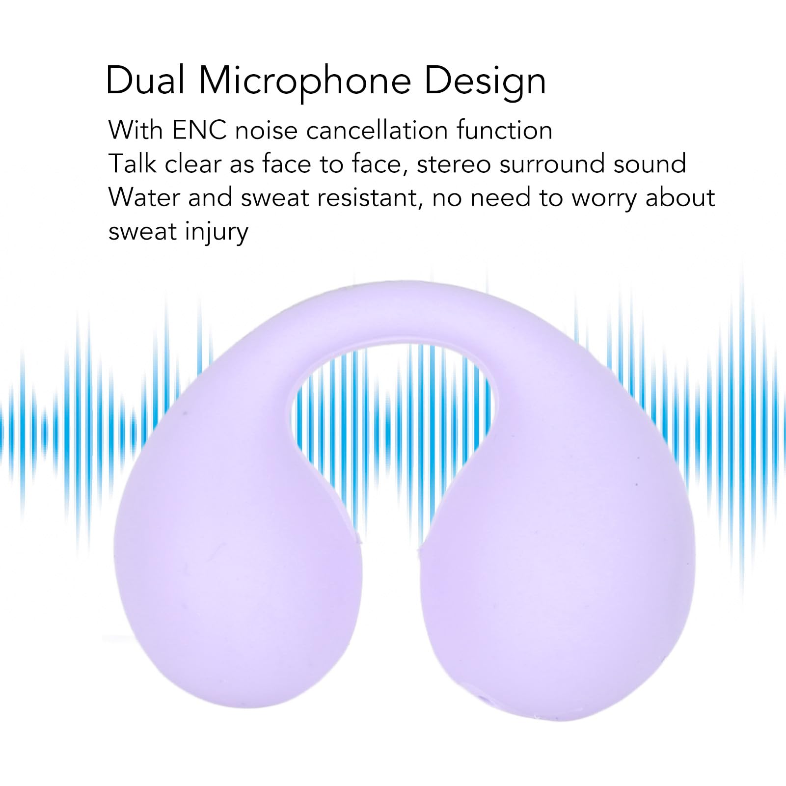 Wireless Open Ear Clip Headphones for Running & Sports - Painless Comfort, IPX7 Waterproof, Stereo Sound & Noise Cancelling - Perfect for Gym, Cycling & Outdoor Activities