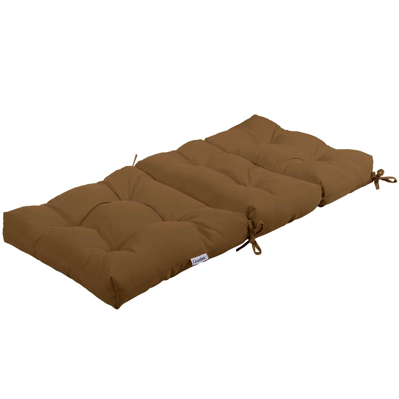 Giantex 2 Pack Tufted Outdoor Patio Chair Cushions 4.5 Inch Thick - High Back Chair Cushions with 4 Ties - Waterproof & Weather Resistant Seat Cushions for Swing, Bench, Wicker Chairs - Perfect for Garden, Deck, Poolside & Patio Relaxation