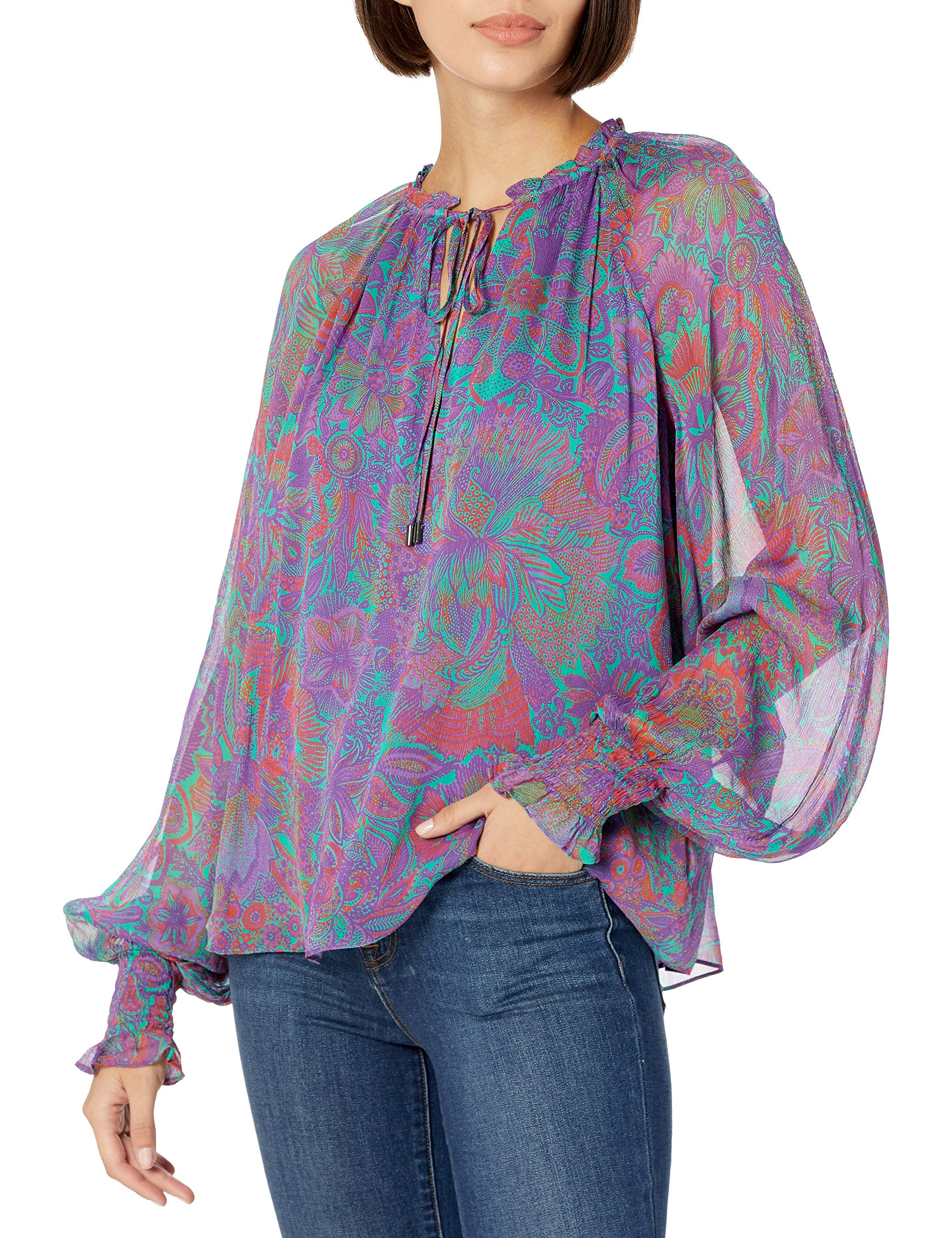 Ramy Brook Women's Long Sleeve Blouse - Elegant Button Down Shirt for Work & Casual Wear | Office Outfits, Date Night & Everyday Style